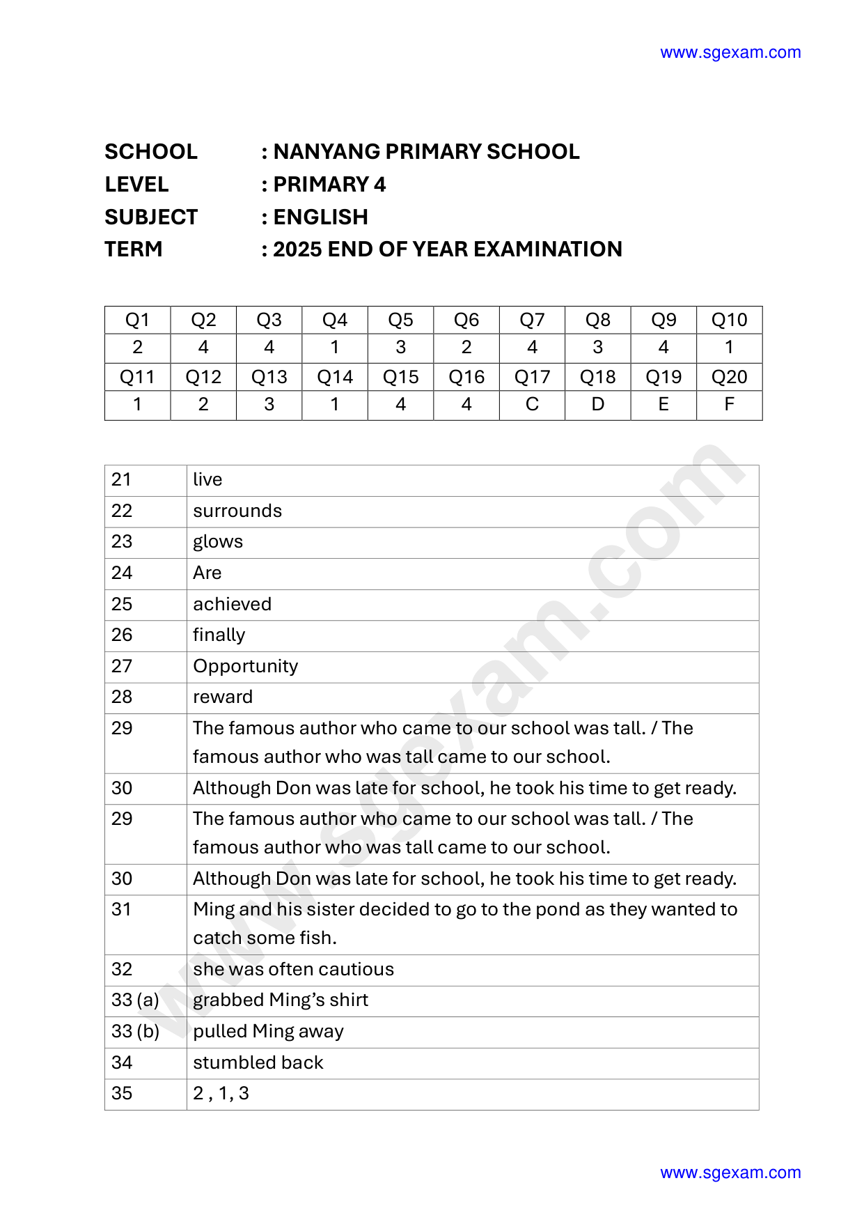 Answer Page 17