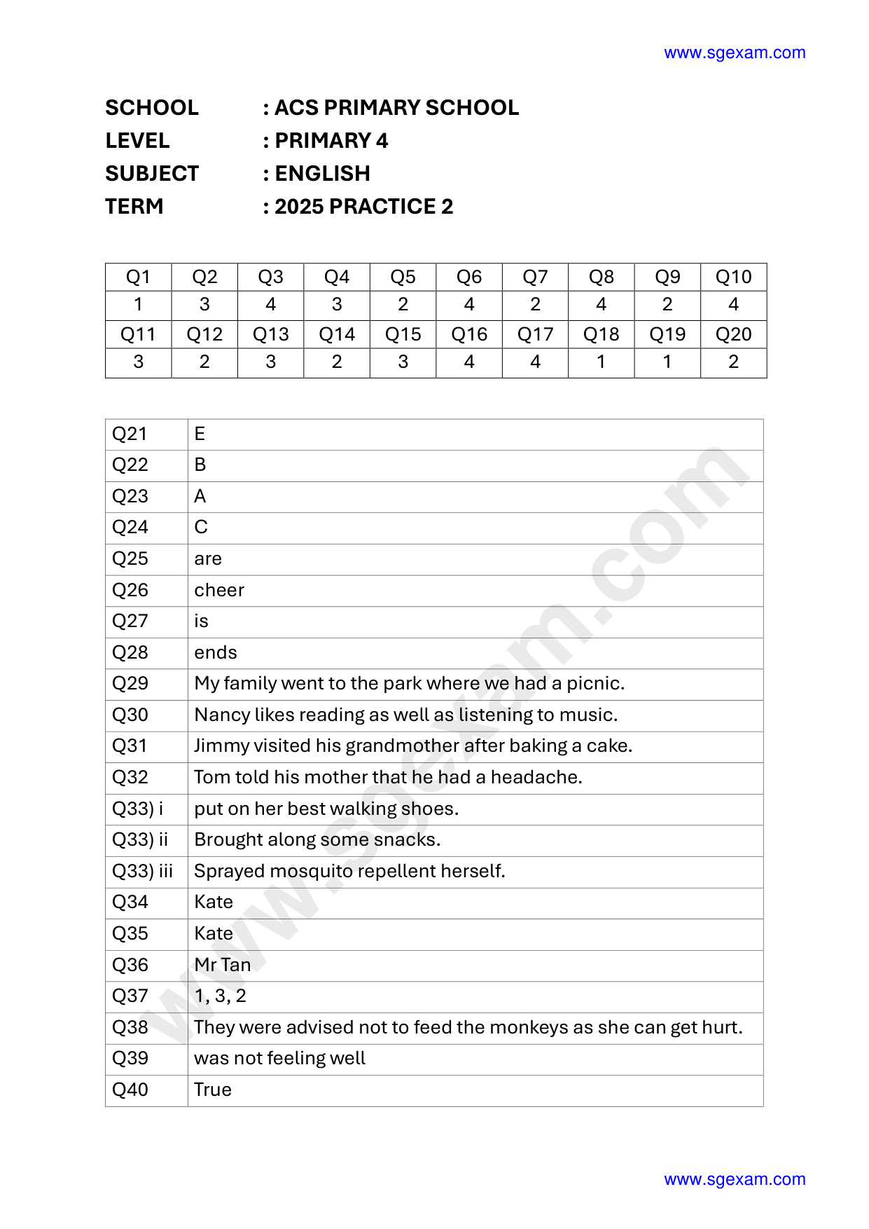 Answer Page 21