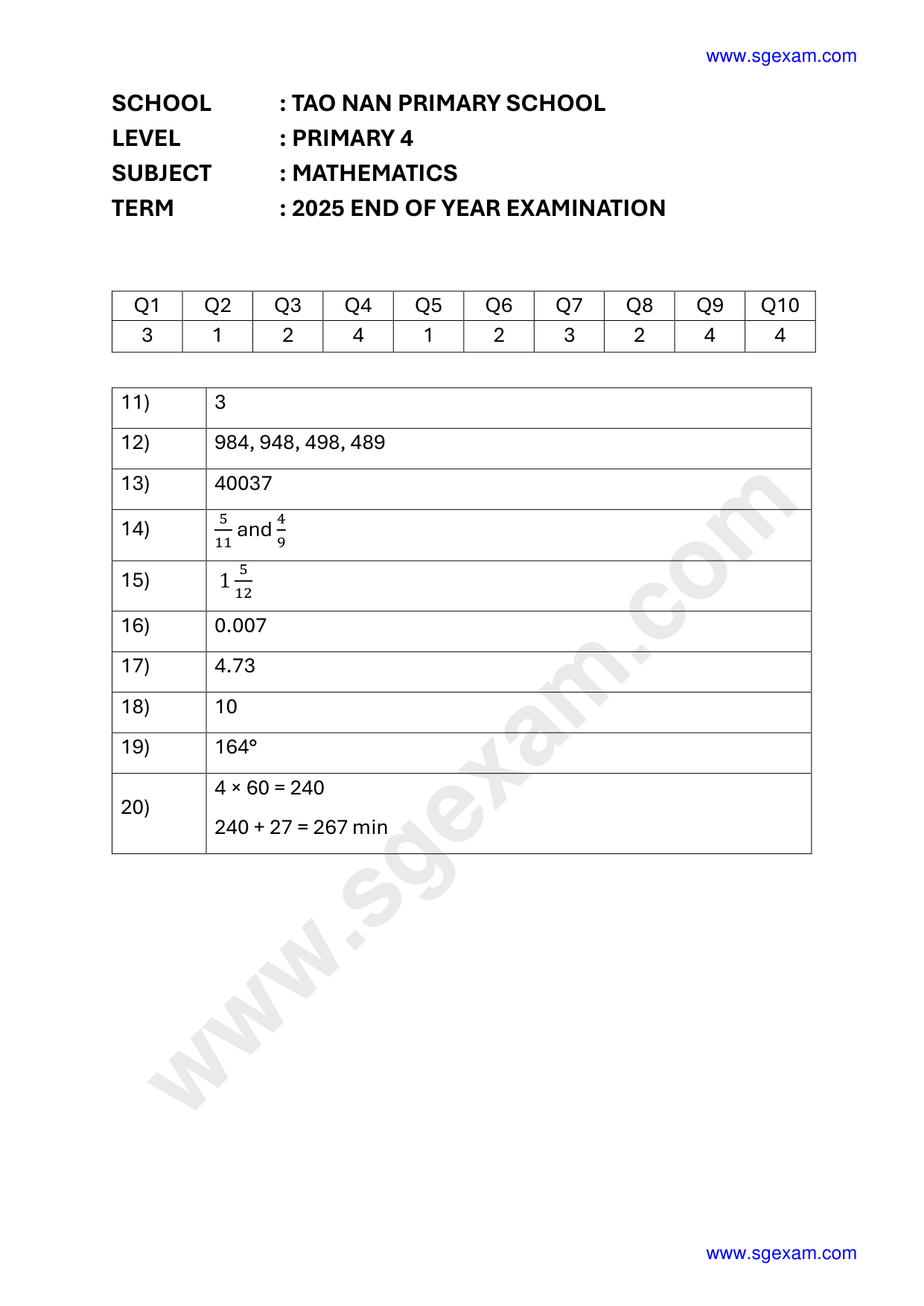 Answer Page 25