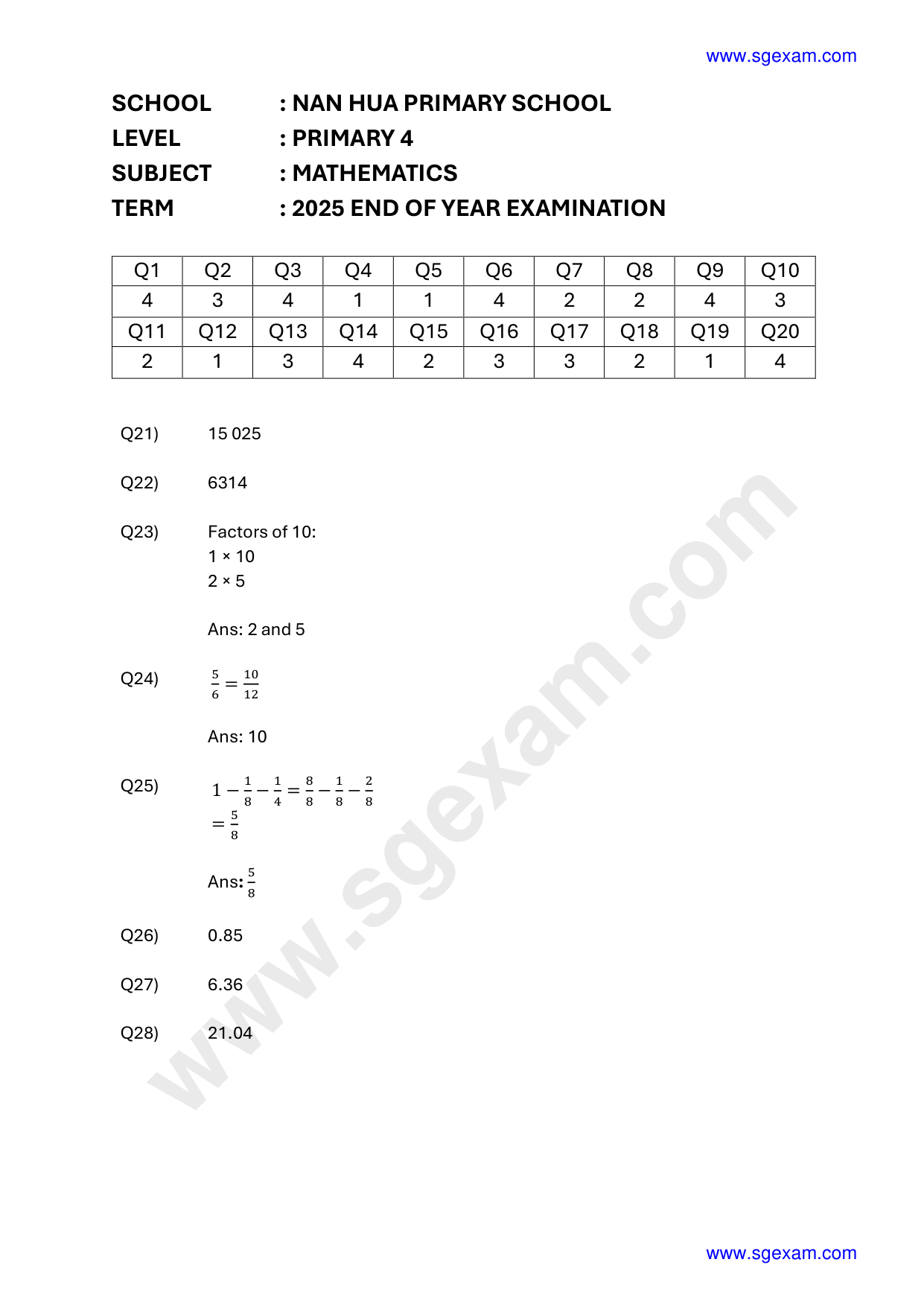 Answer Page 23