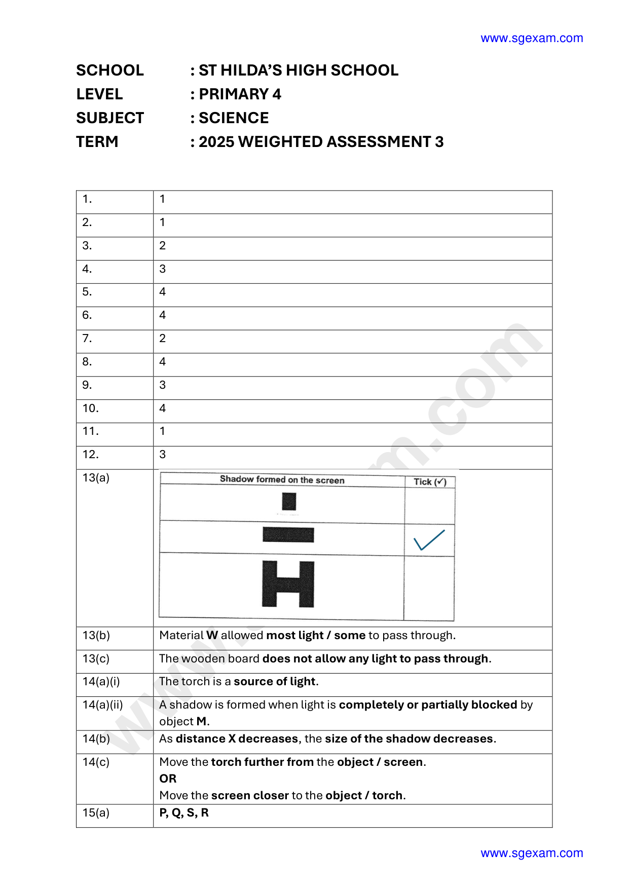 Answer Page 15