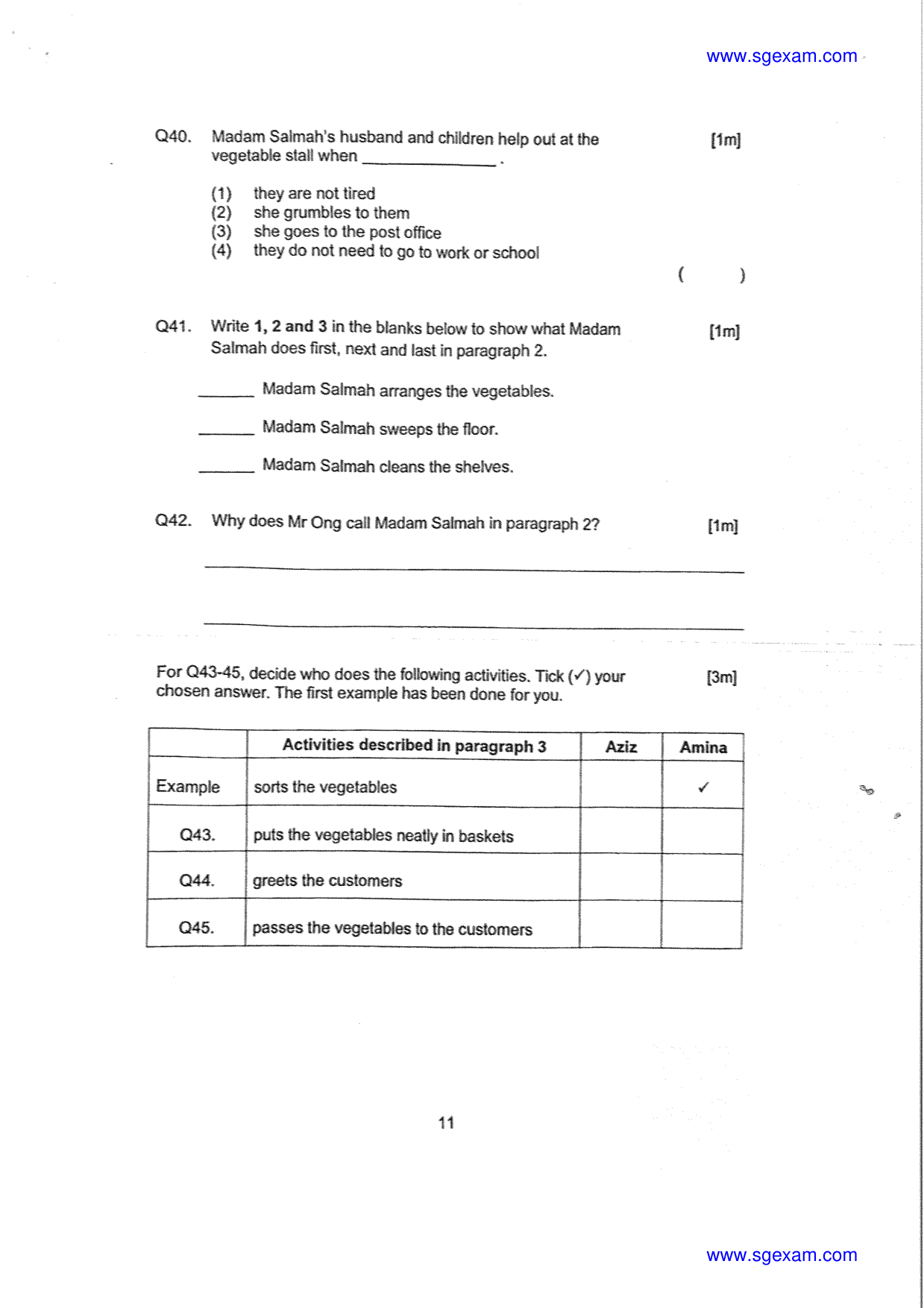 Answer Page 20