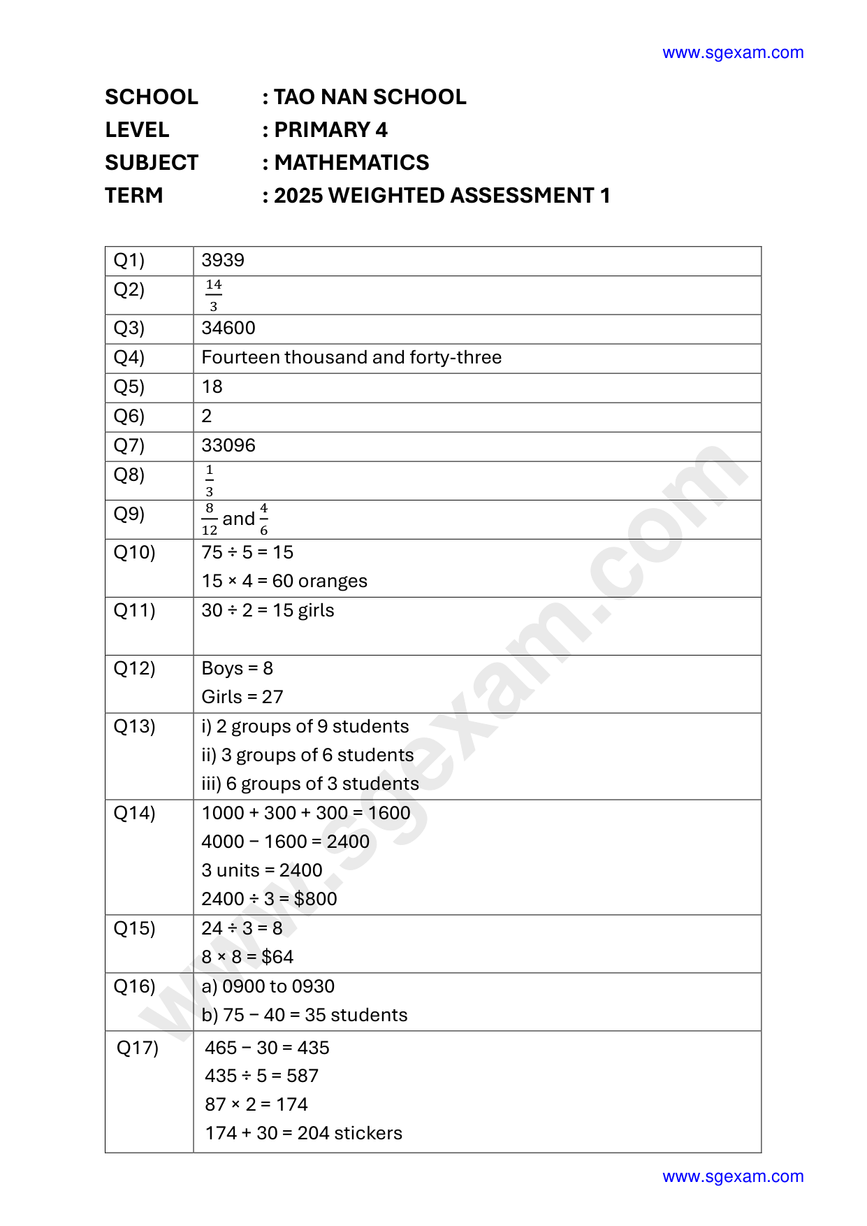 Answer Page 11