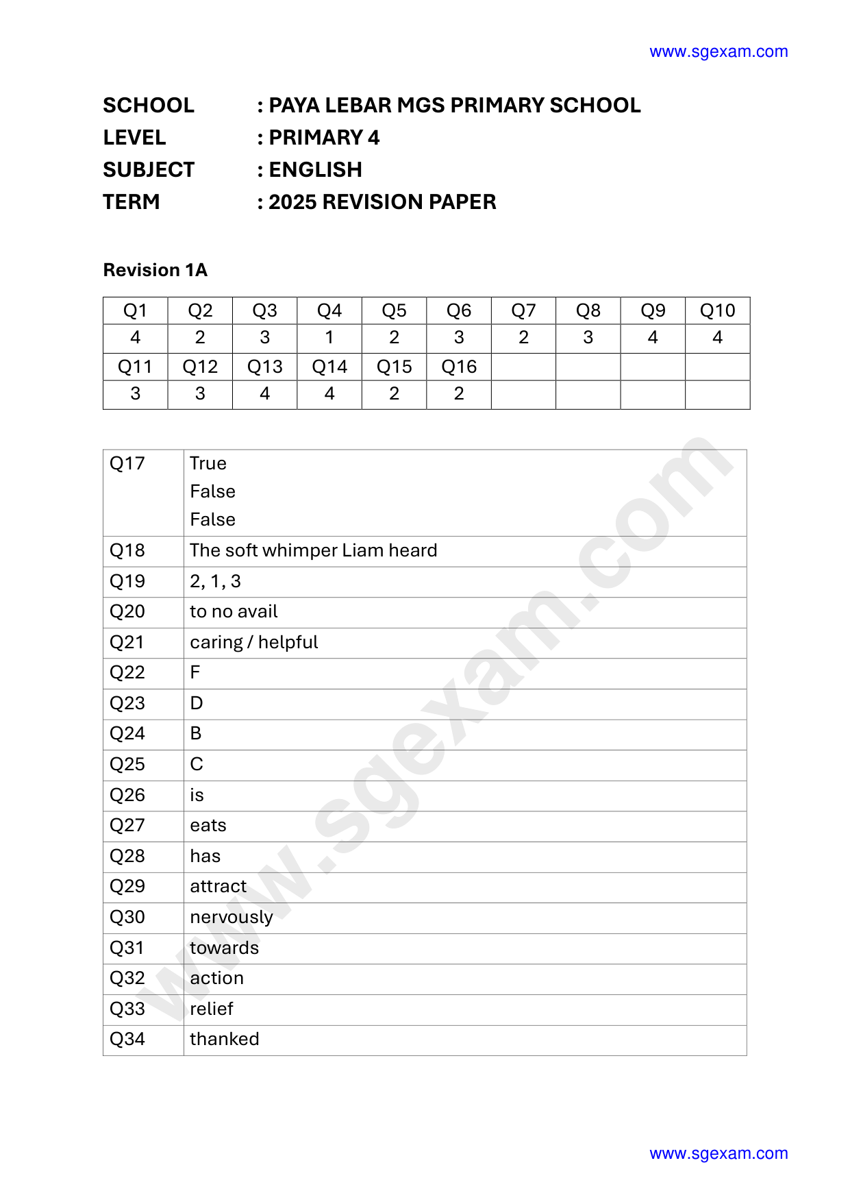 Answer Page 13