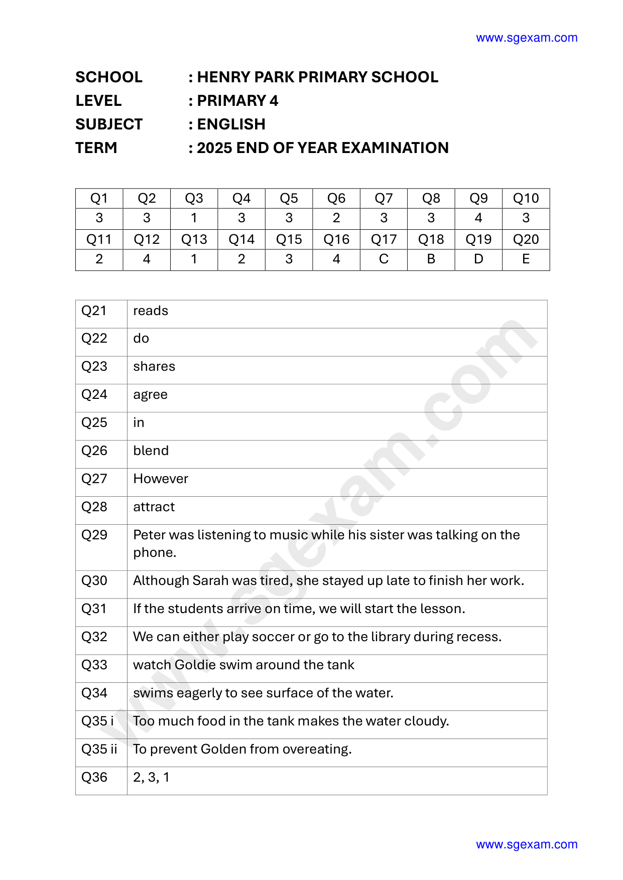 Answer Page 17