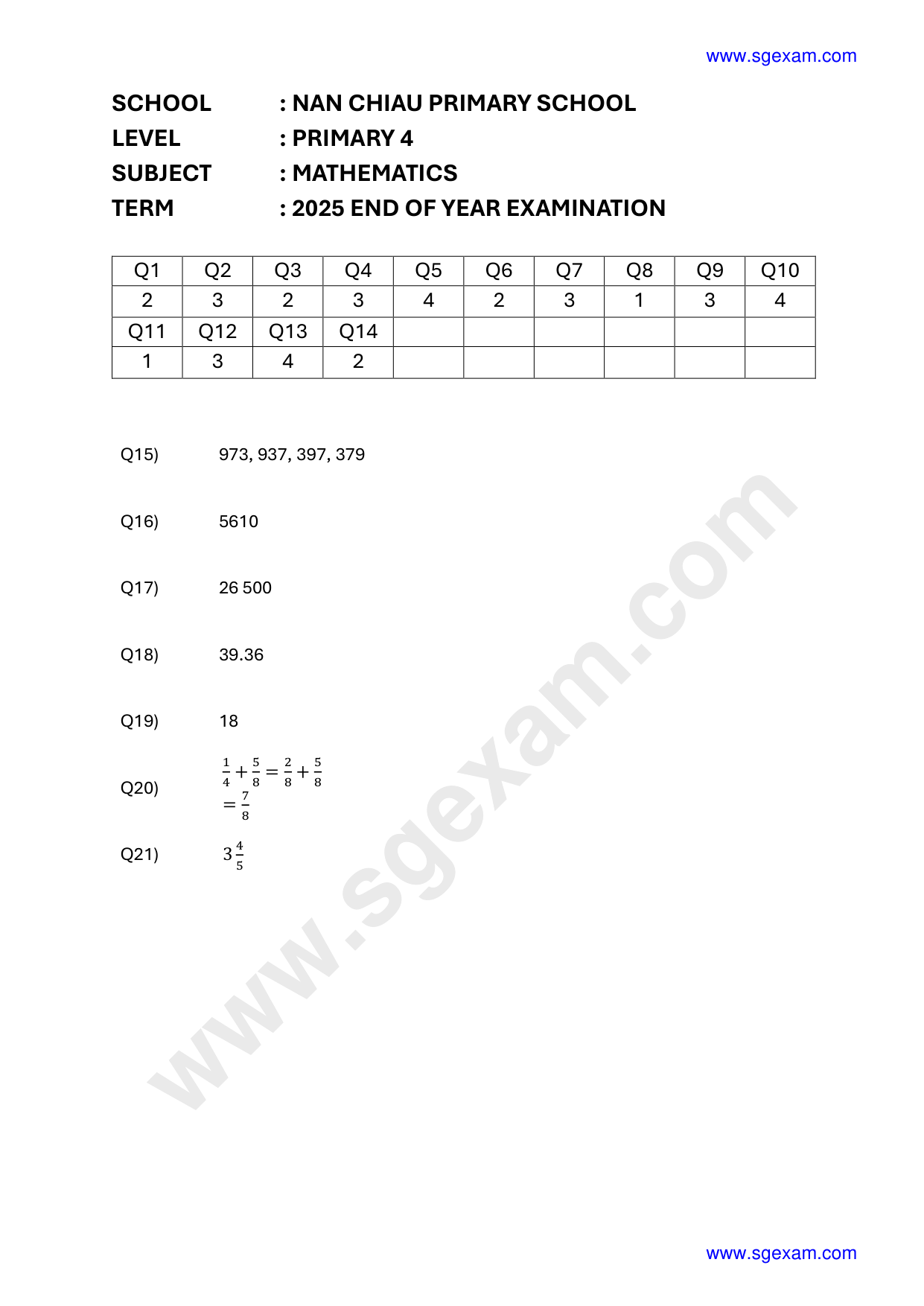 Answer Page 29