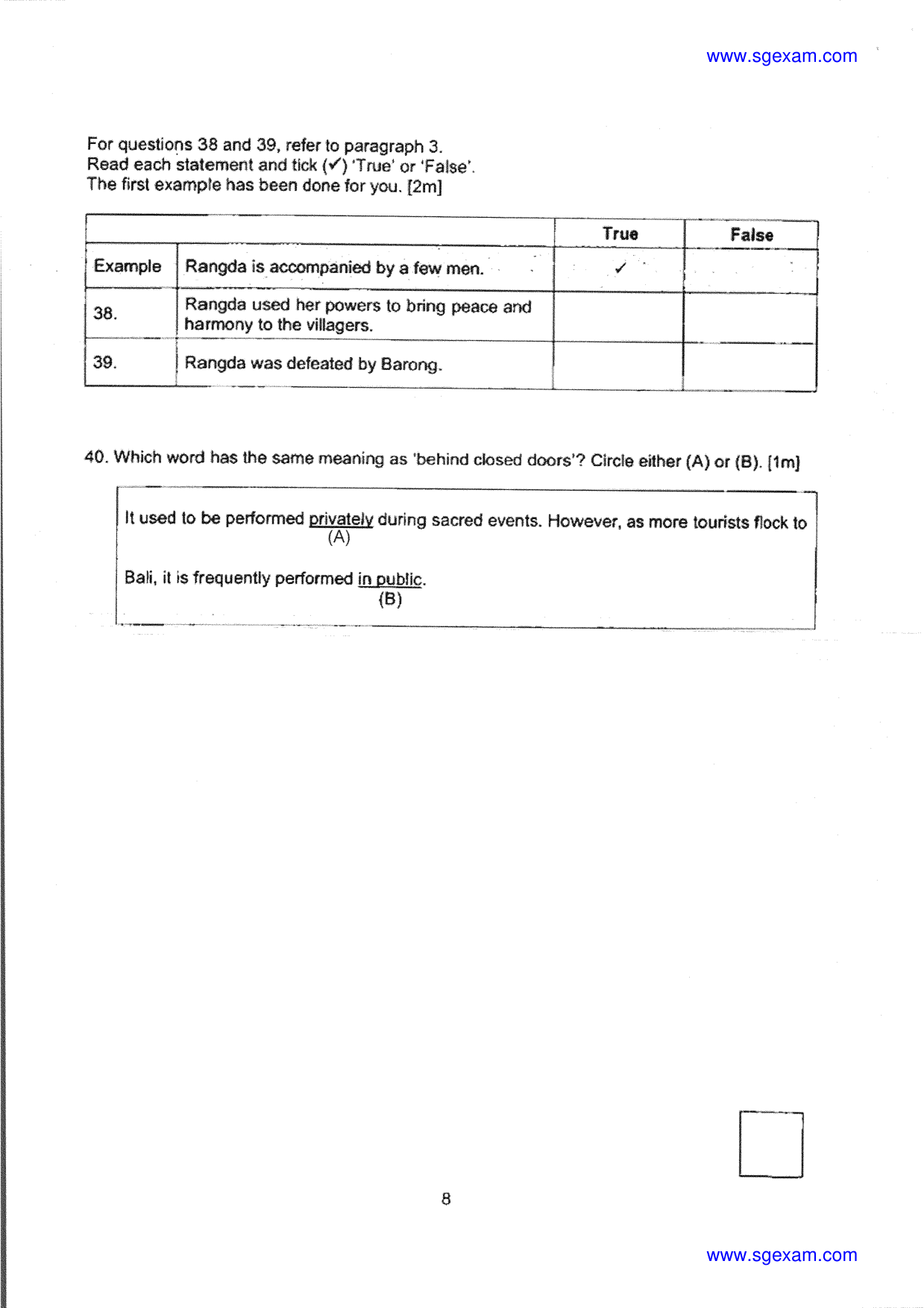 Answer Page 19