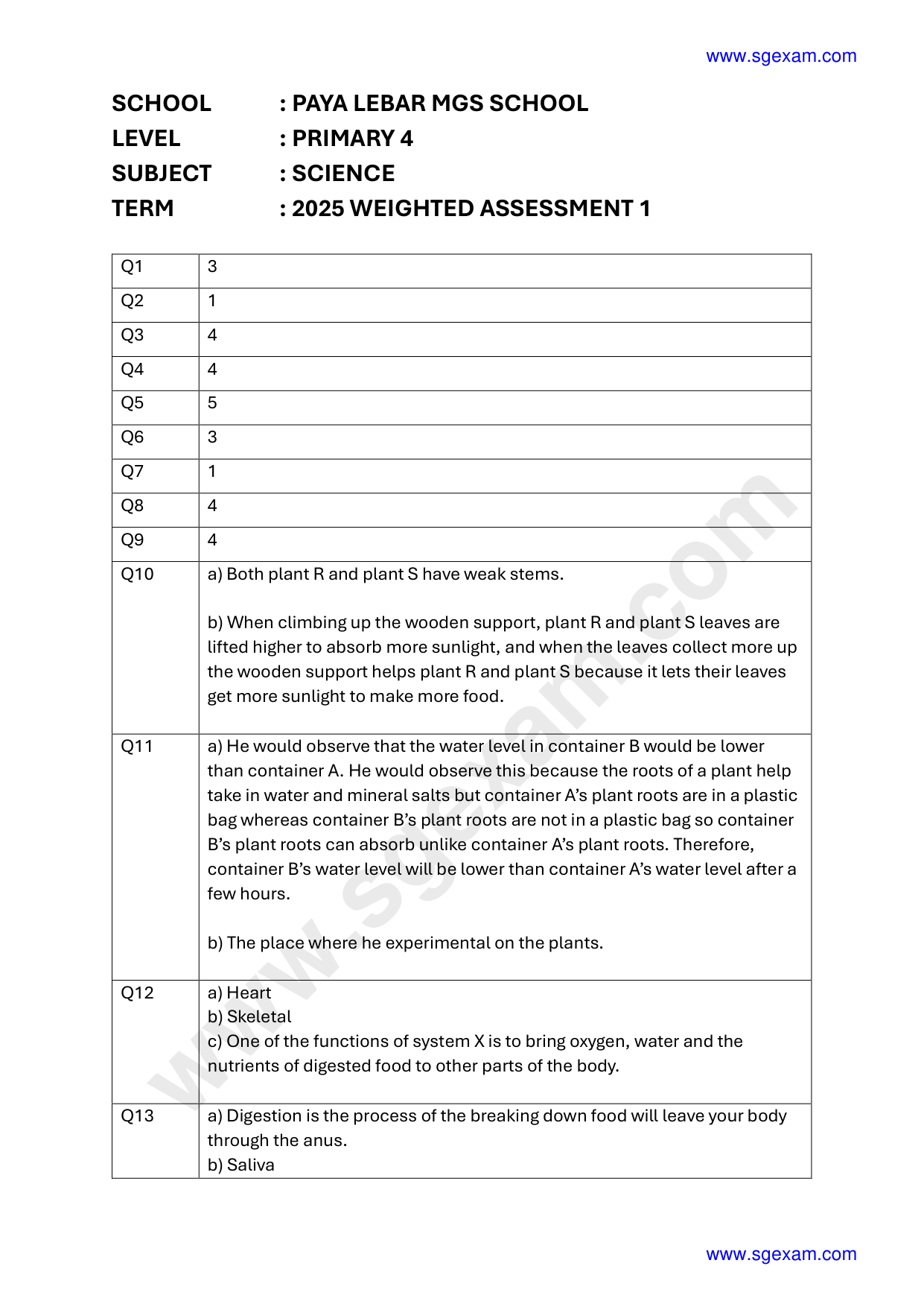 Answer Page 11