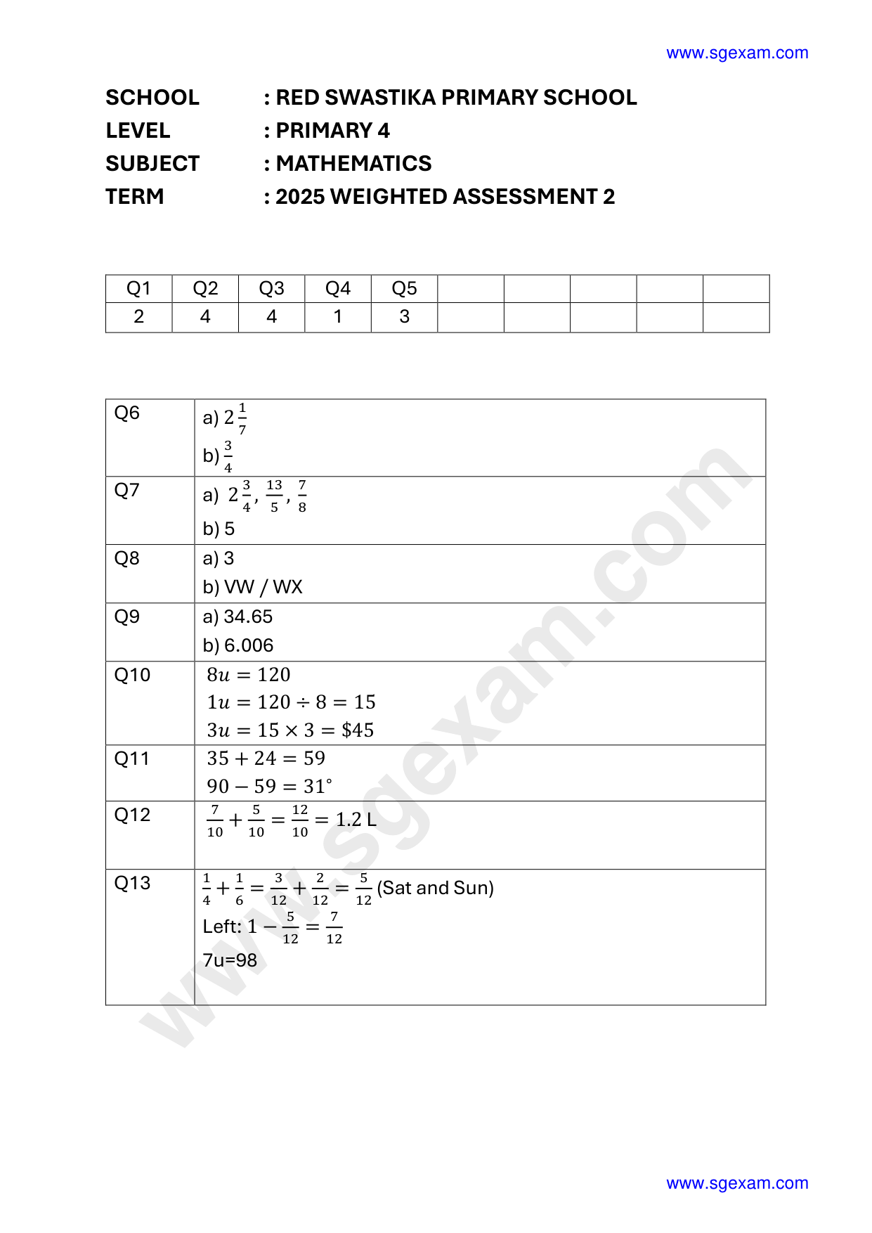 Answer Page 11