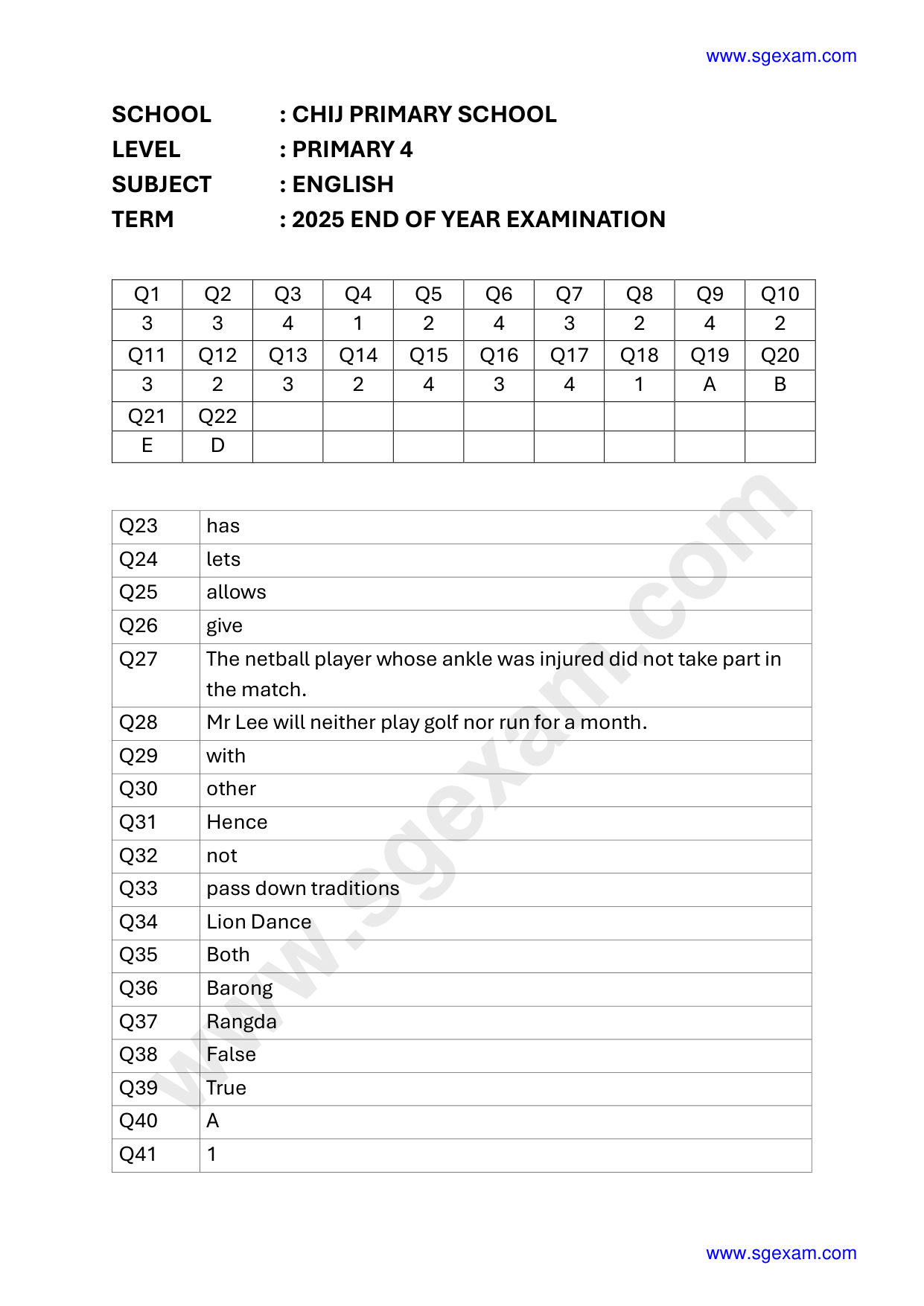Answer Page 25