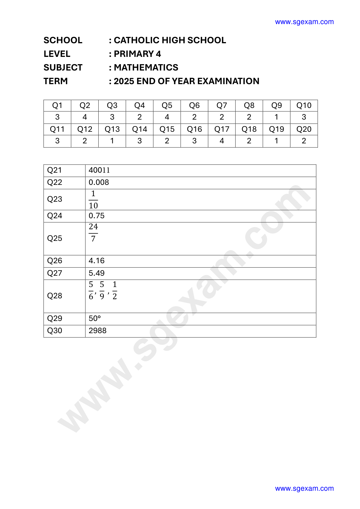Answer Page 25