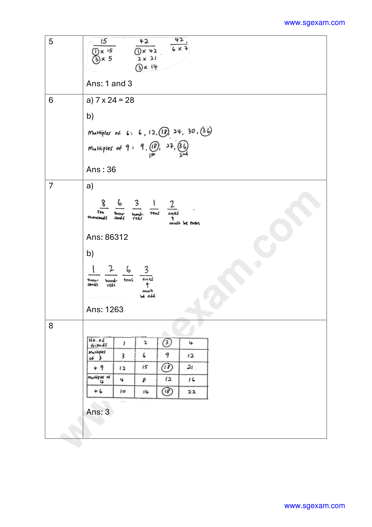 Answer Page 8