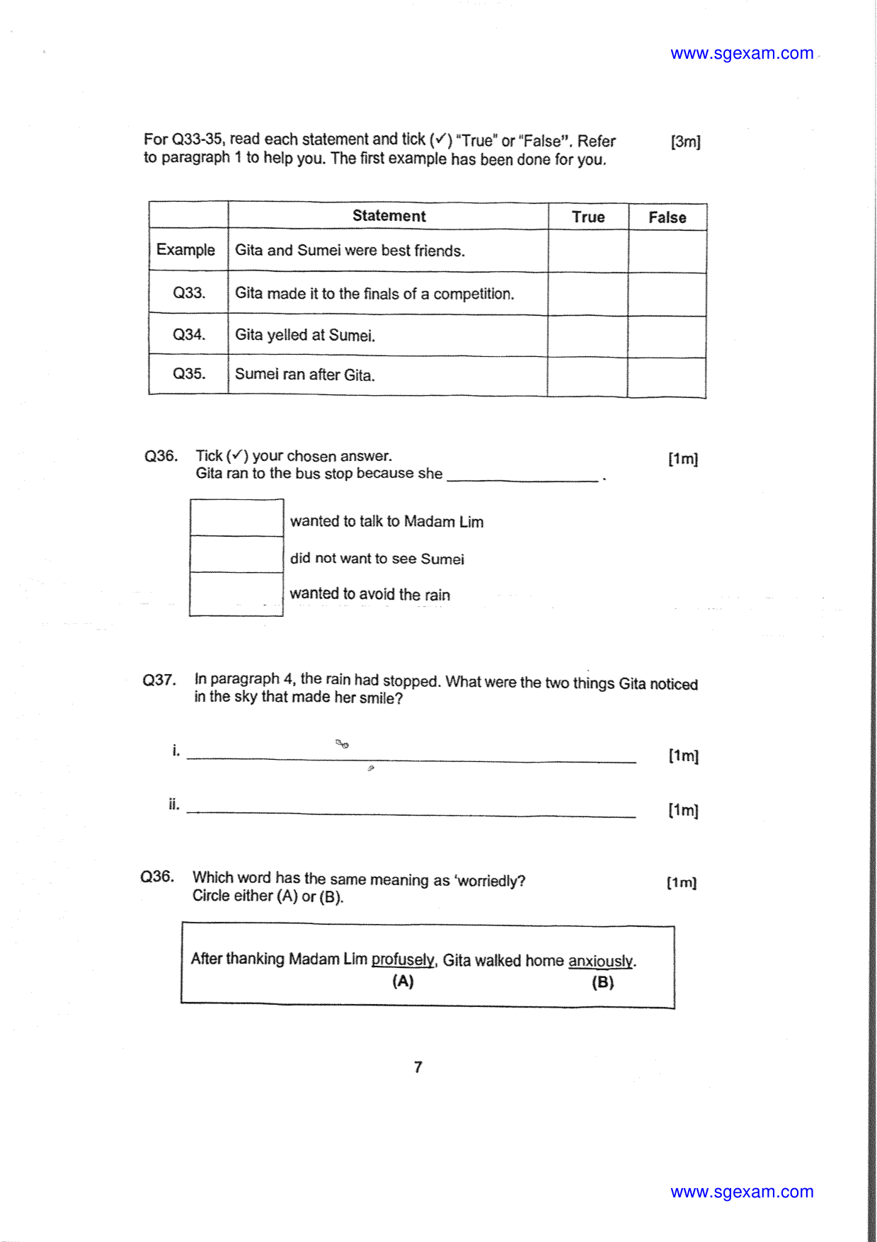 Answer Page 16