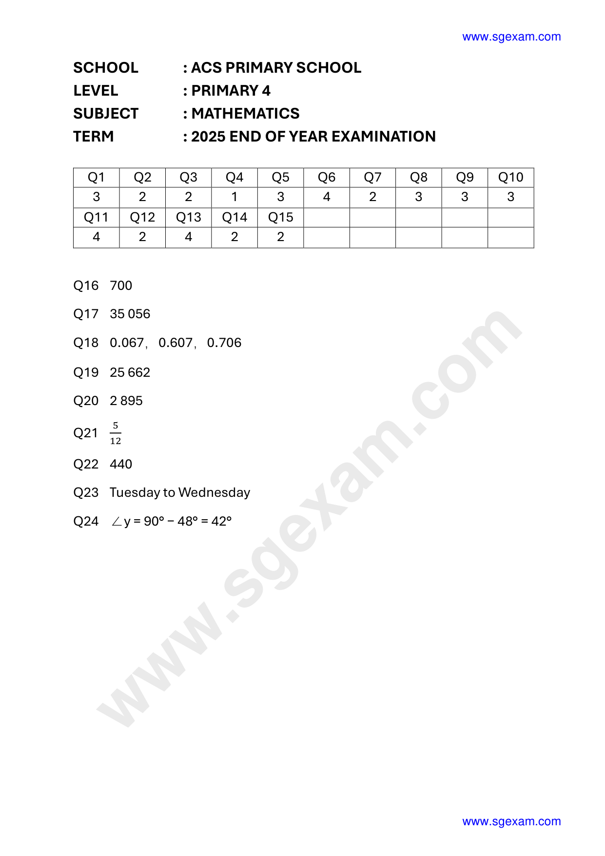 Answer Page 29