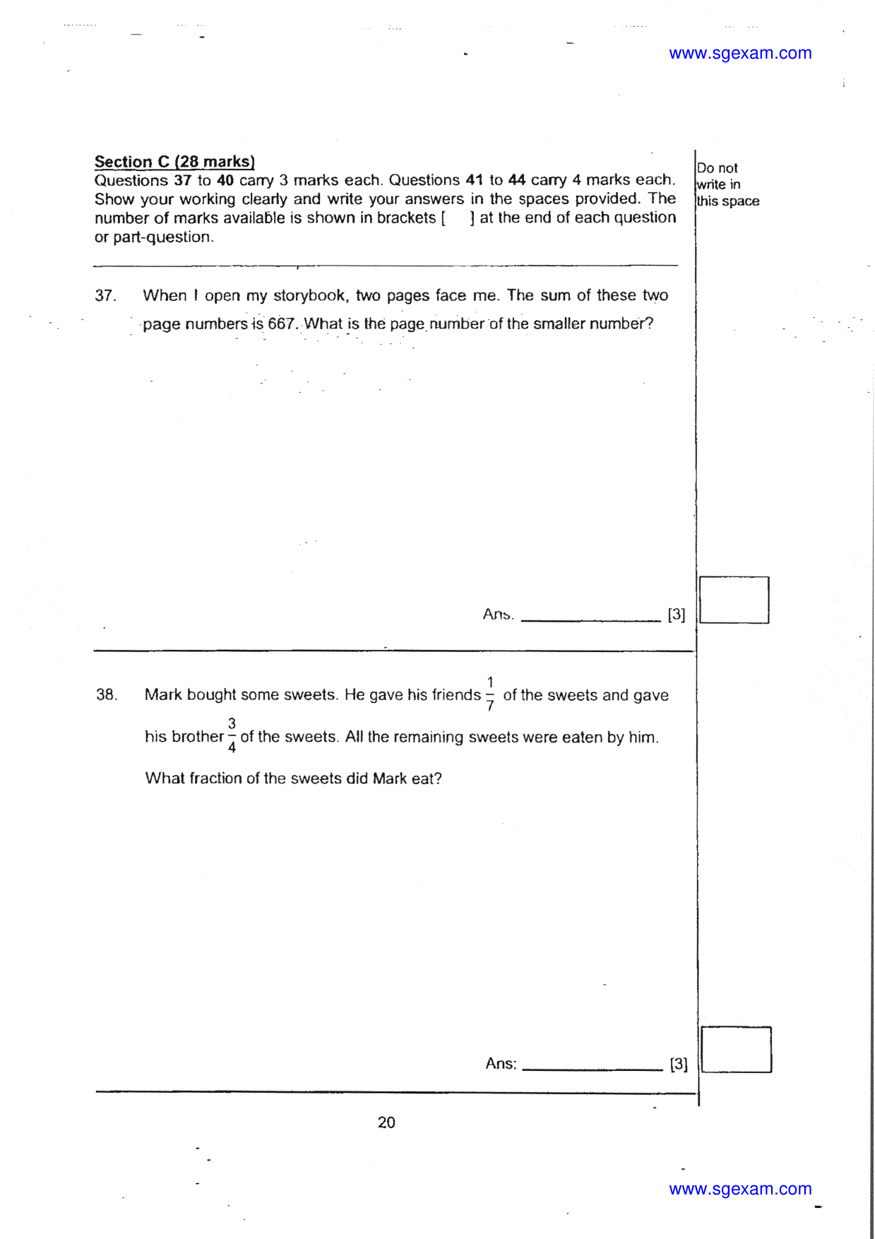 Answer Page 20