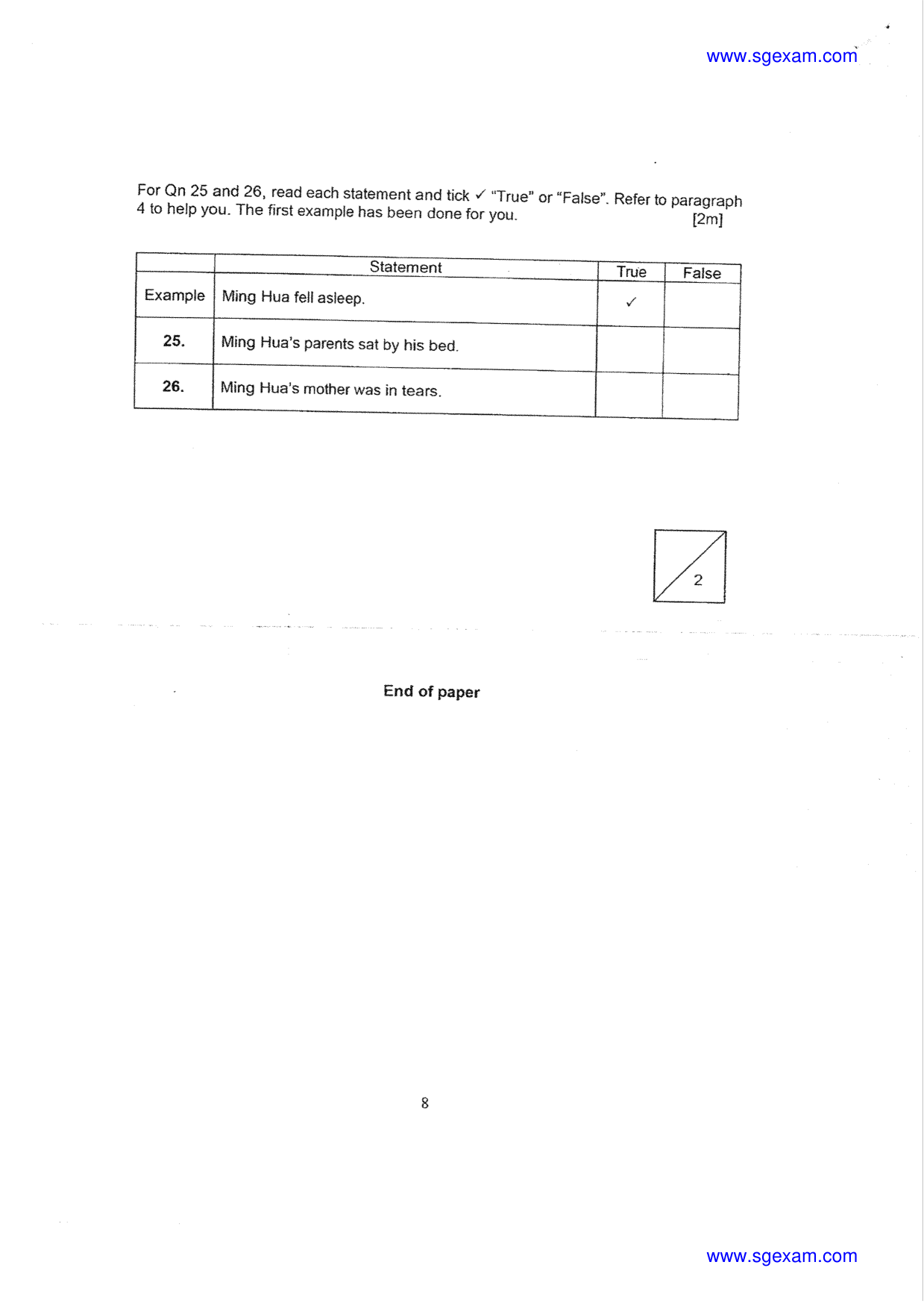 Answer Page 8