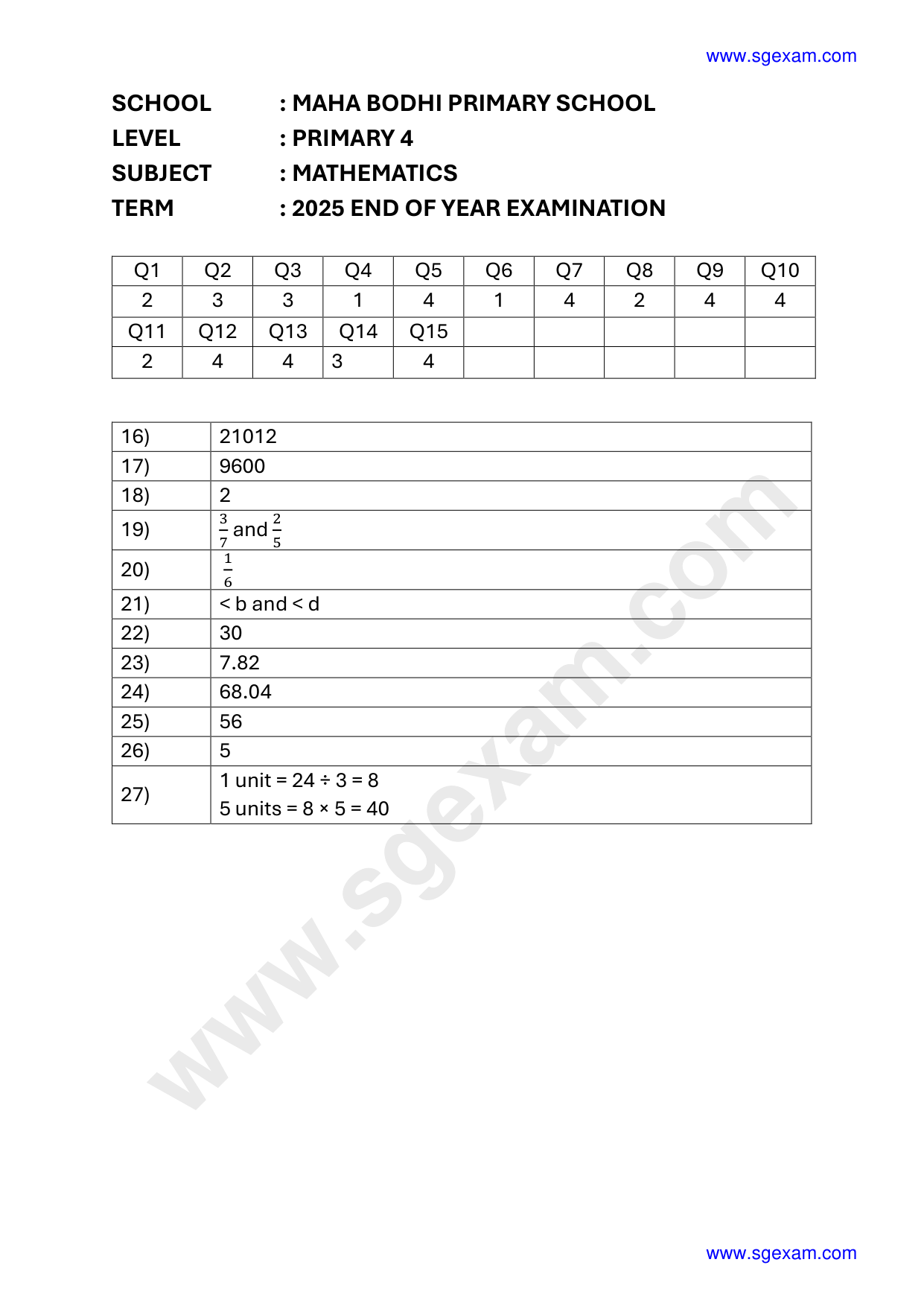 Answer Page 25