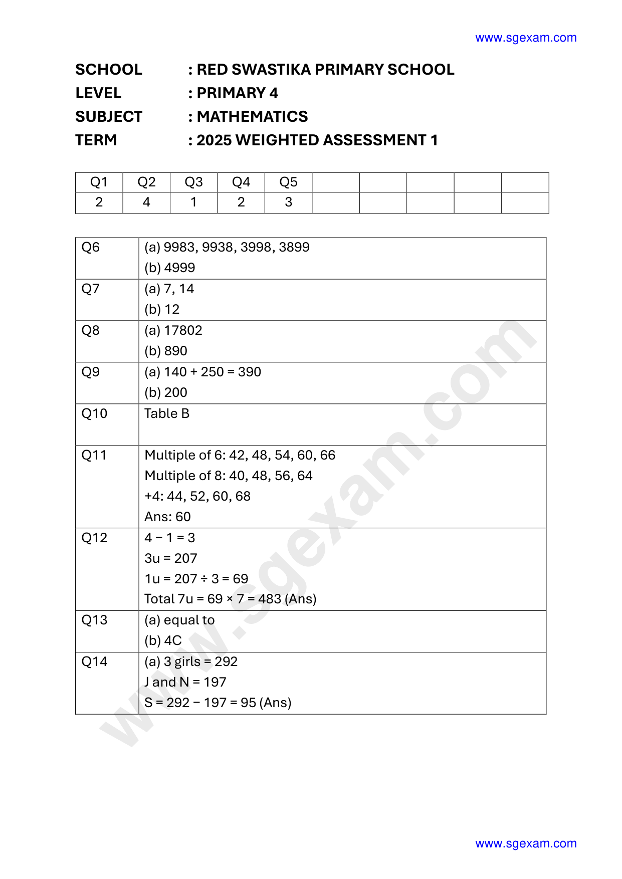 Answer Page 13