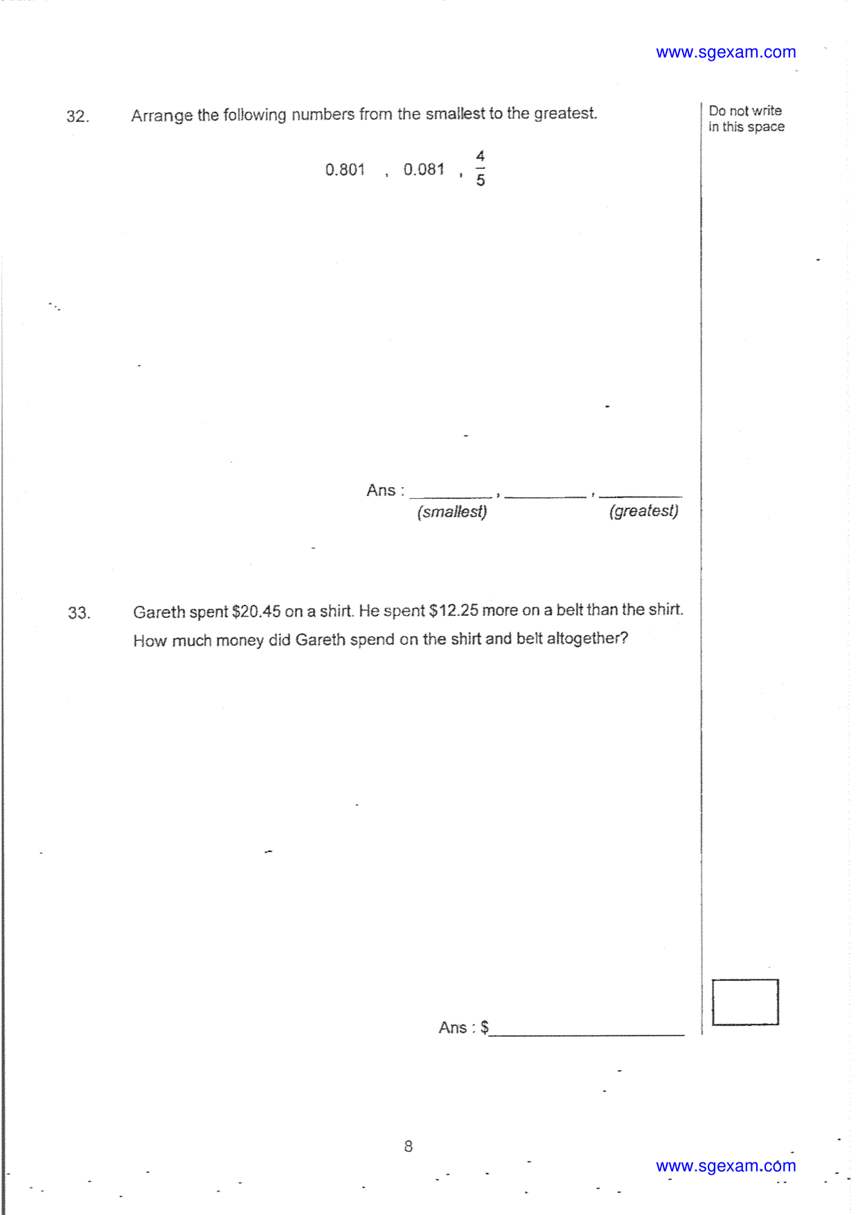 Answer Page 19