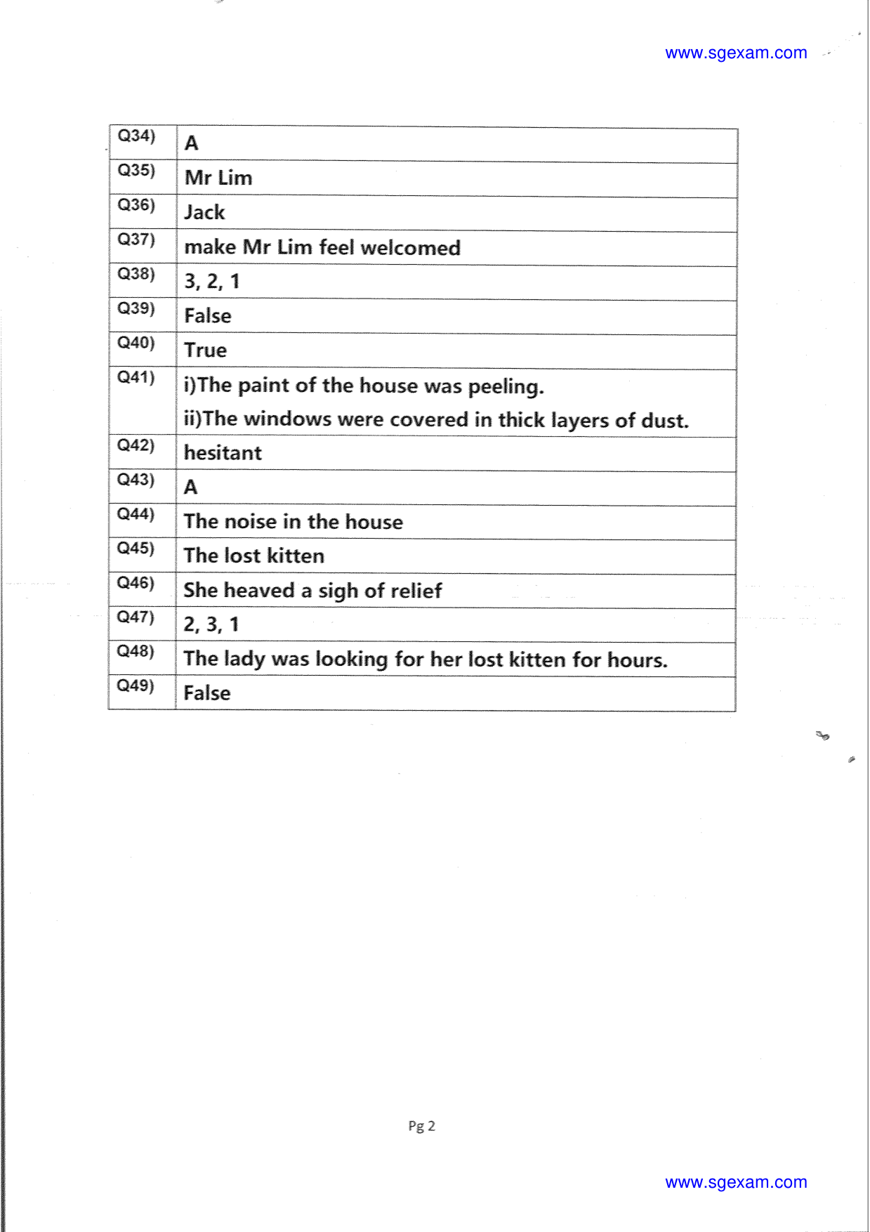 Answer Page 17