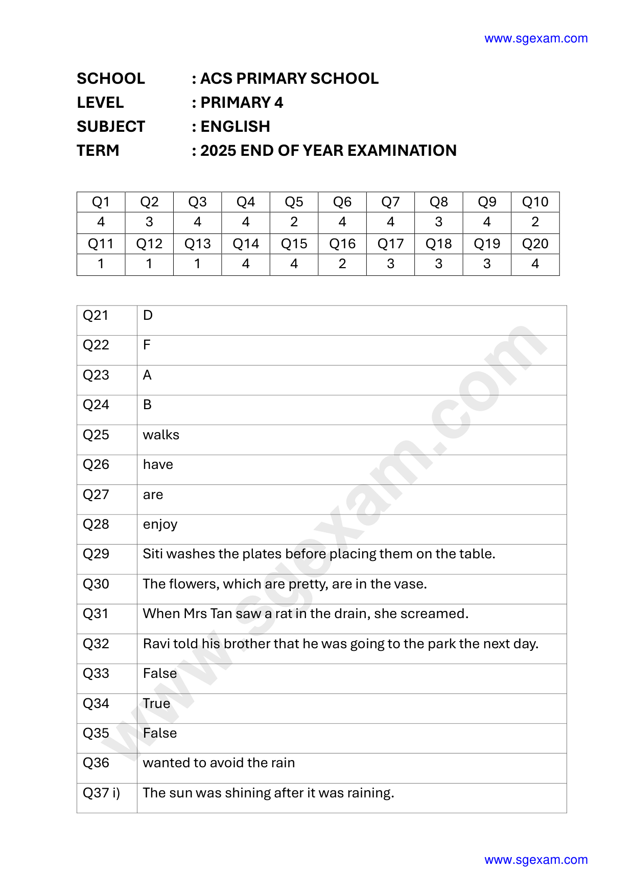 Answer Page 23