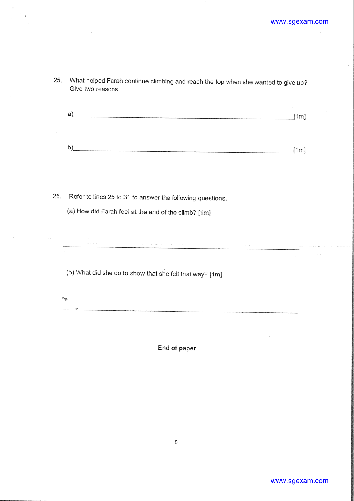 Answer Page 8