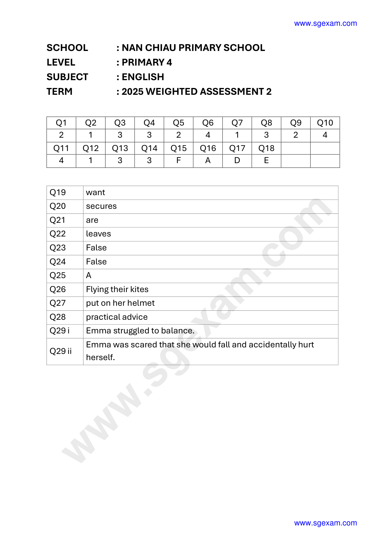 Answer Page 9