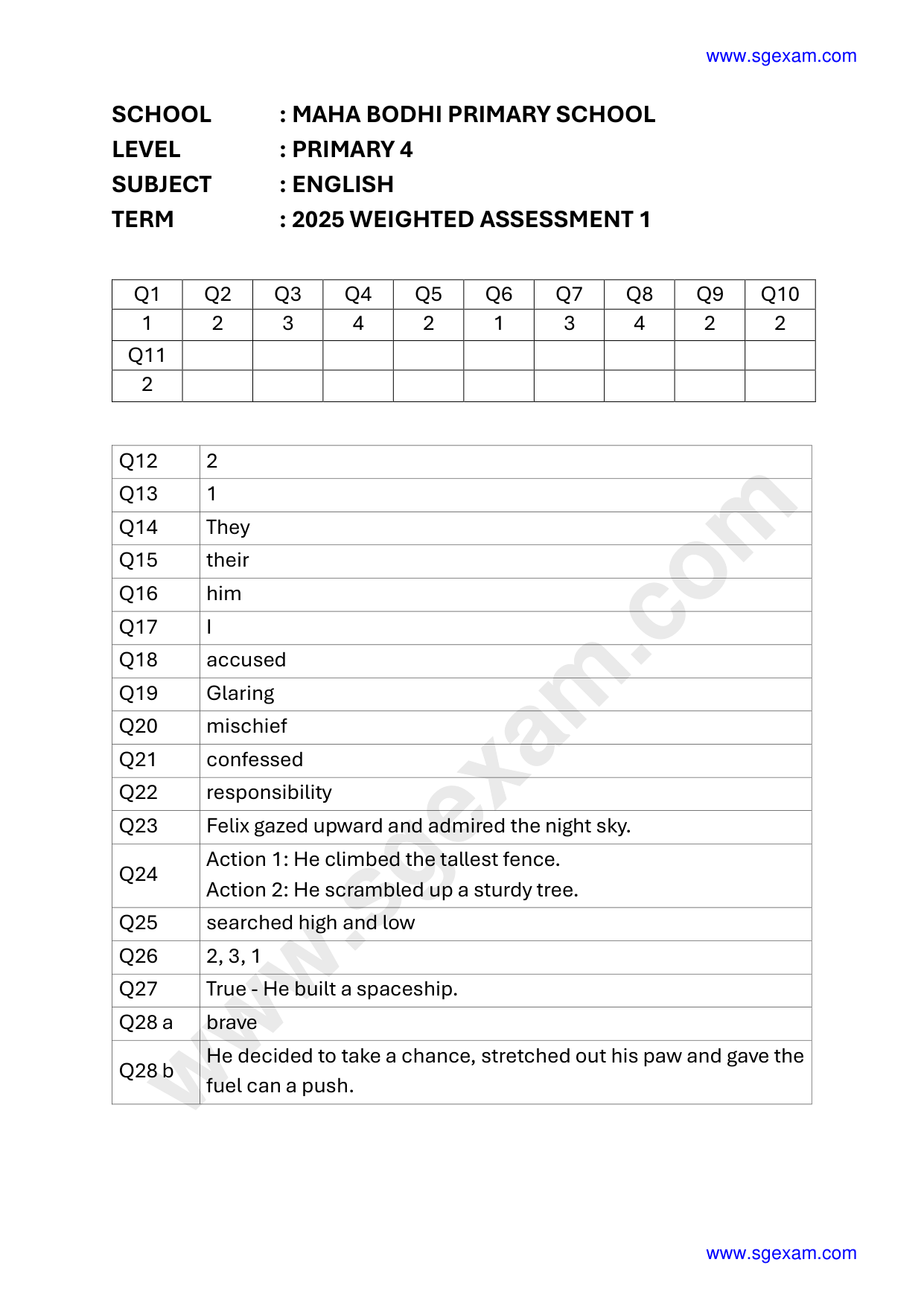 Answer Page 11