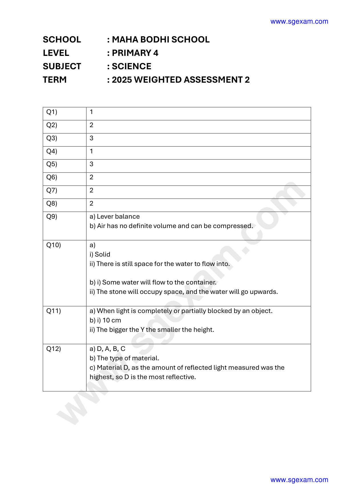 Answer Page 13