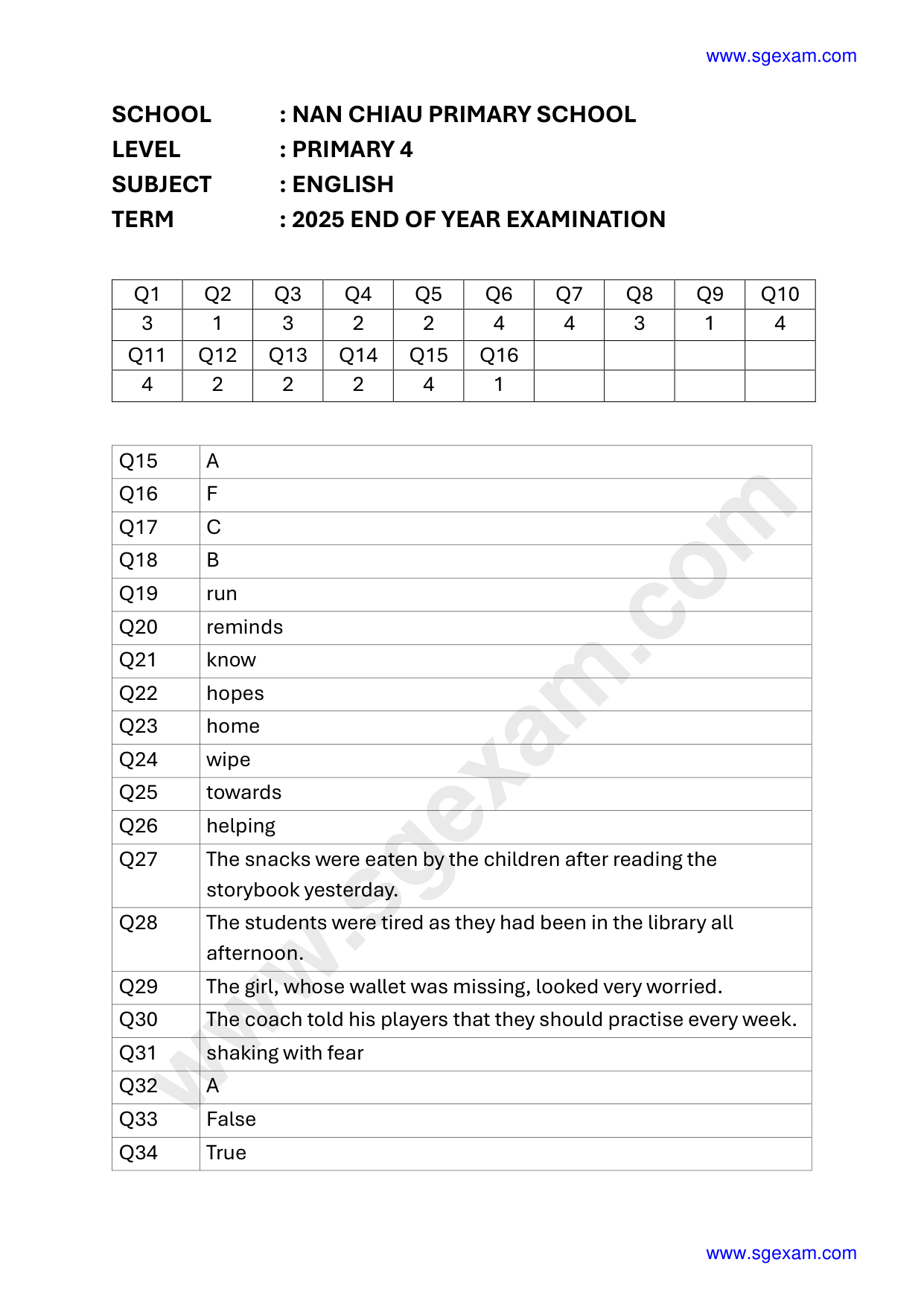 Answer Page 17
