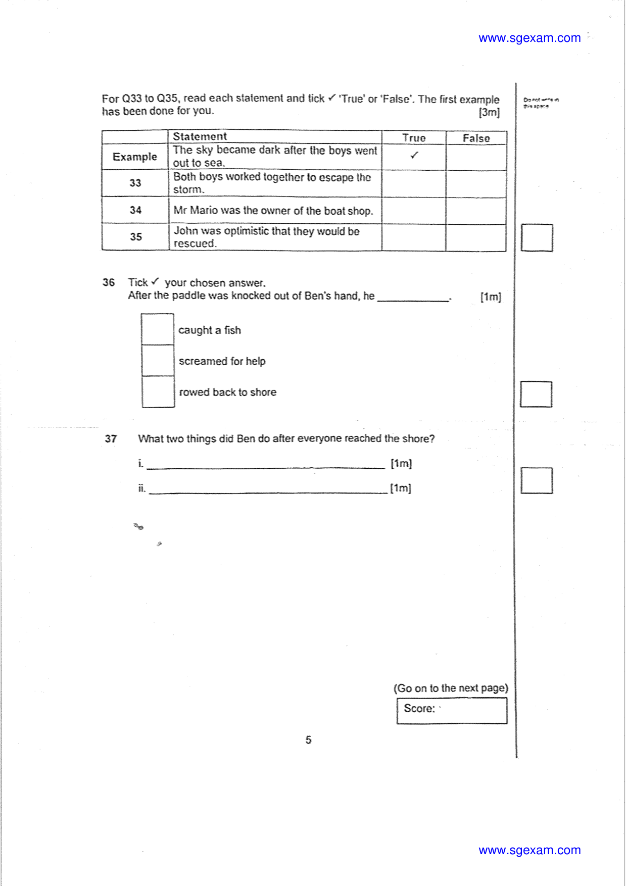 Answer Page 12