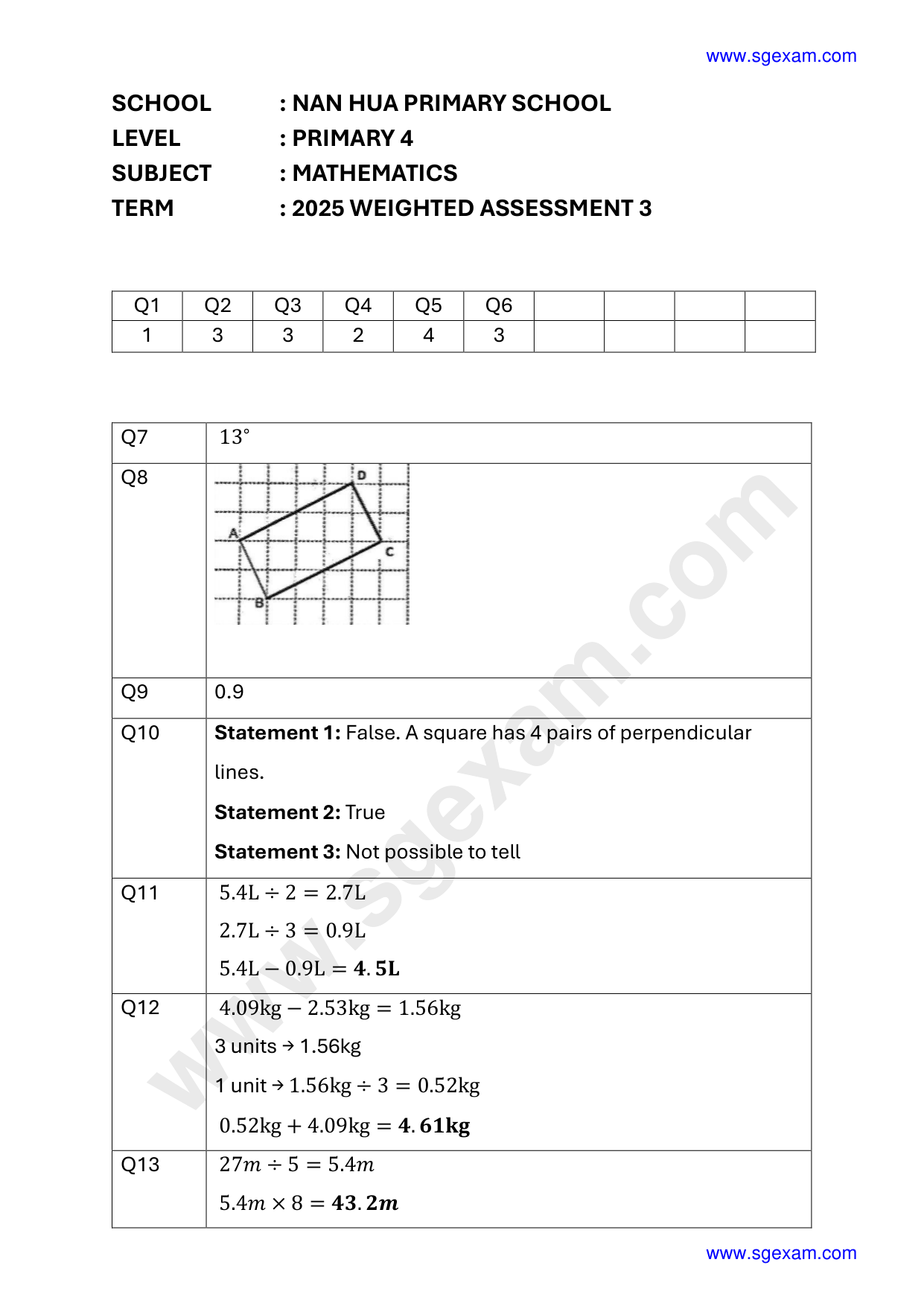 Answer Page 9
