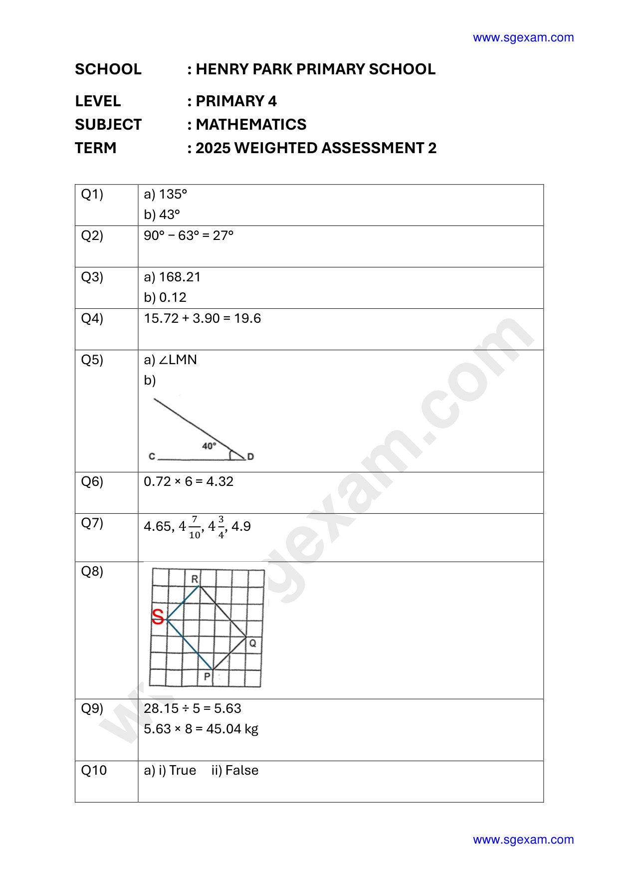 Answer Page 9