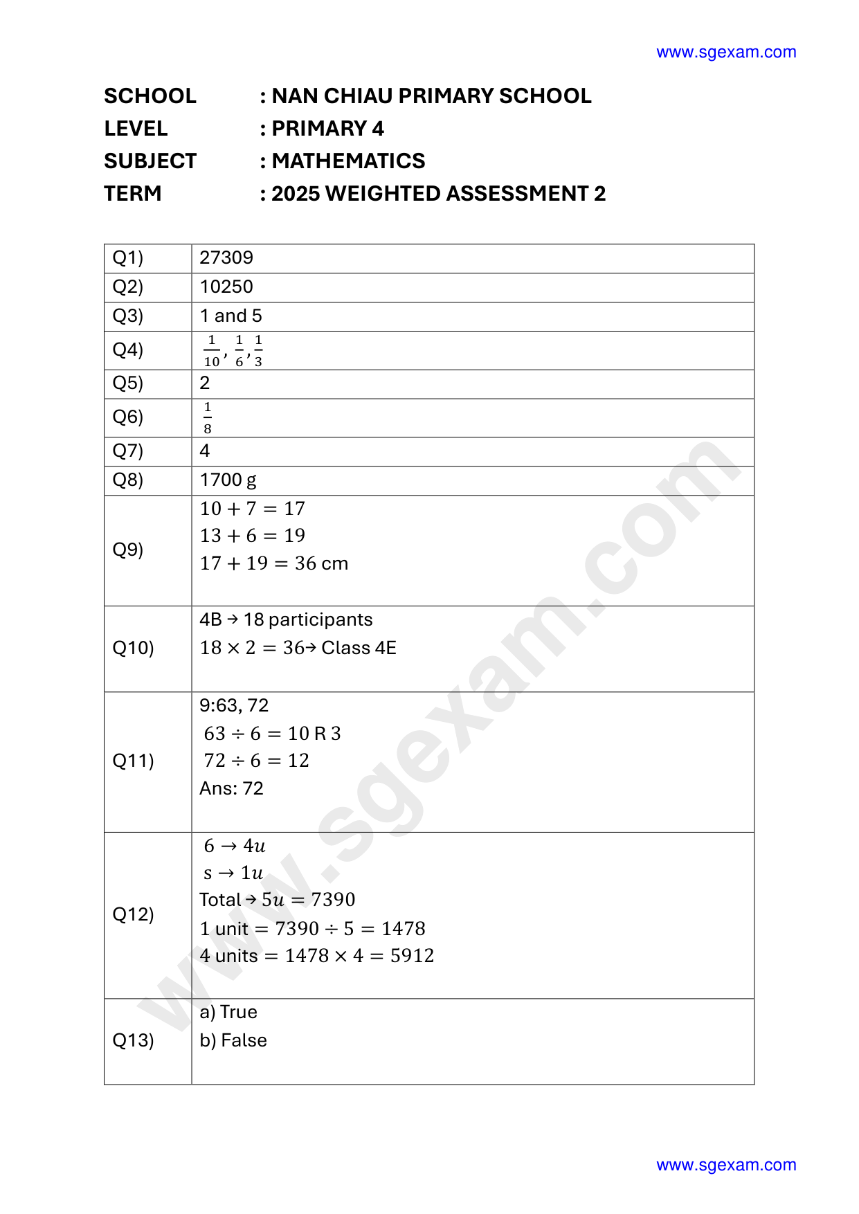Answer Page 13