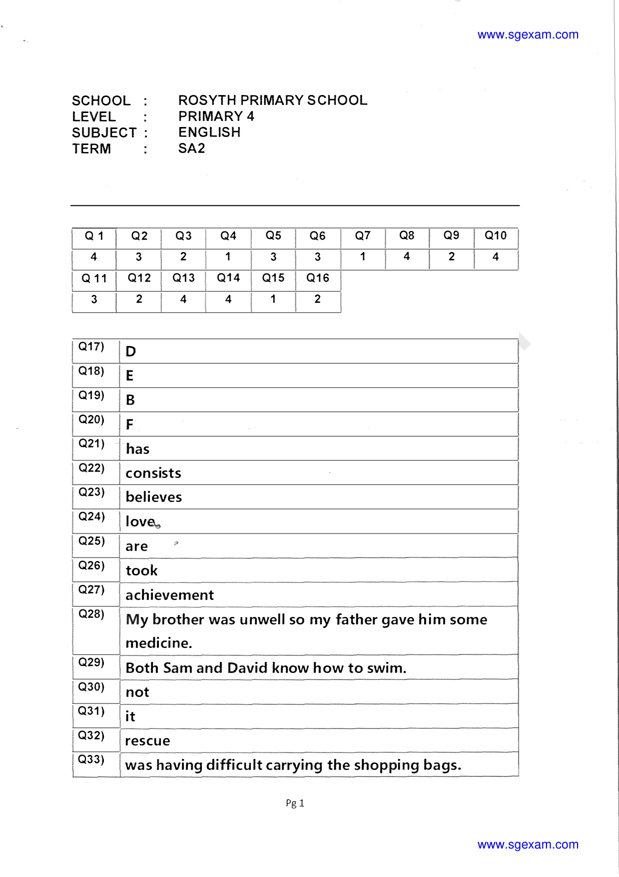 Answer Page 16
