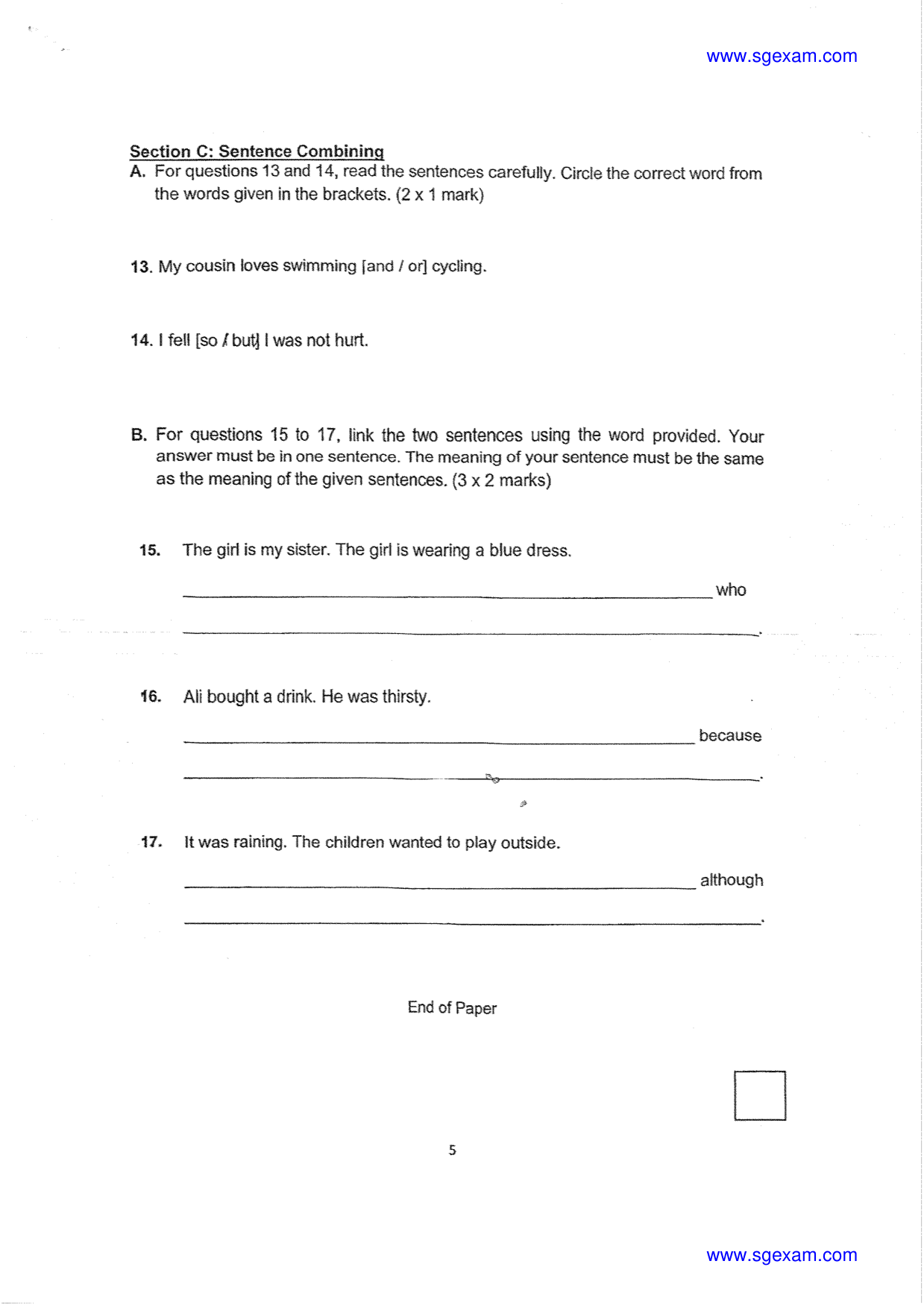 Answer Page 5