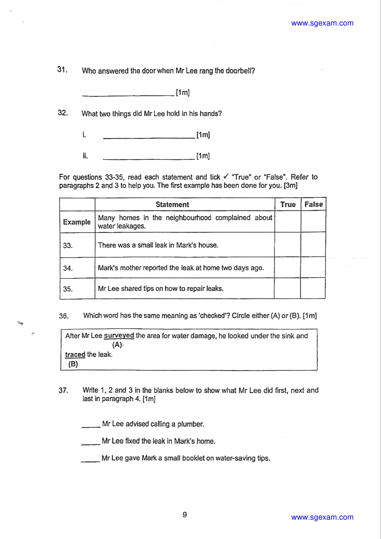 Answer Page 15