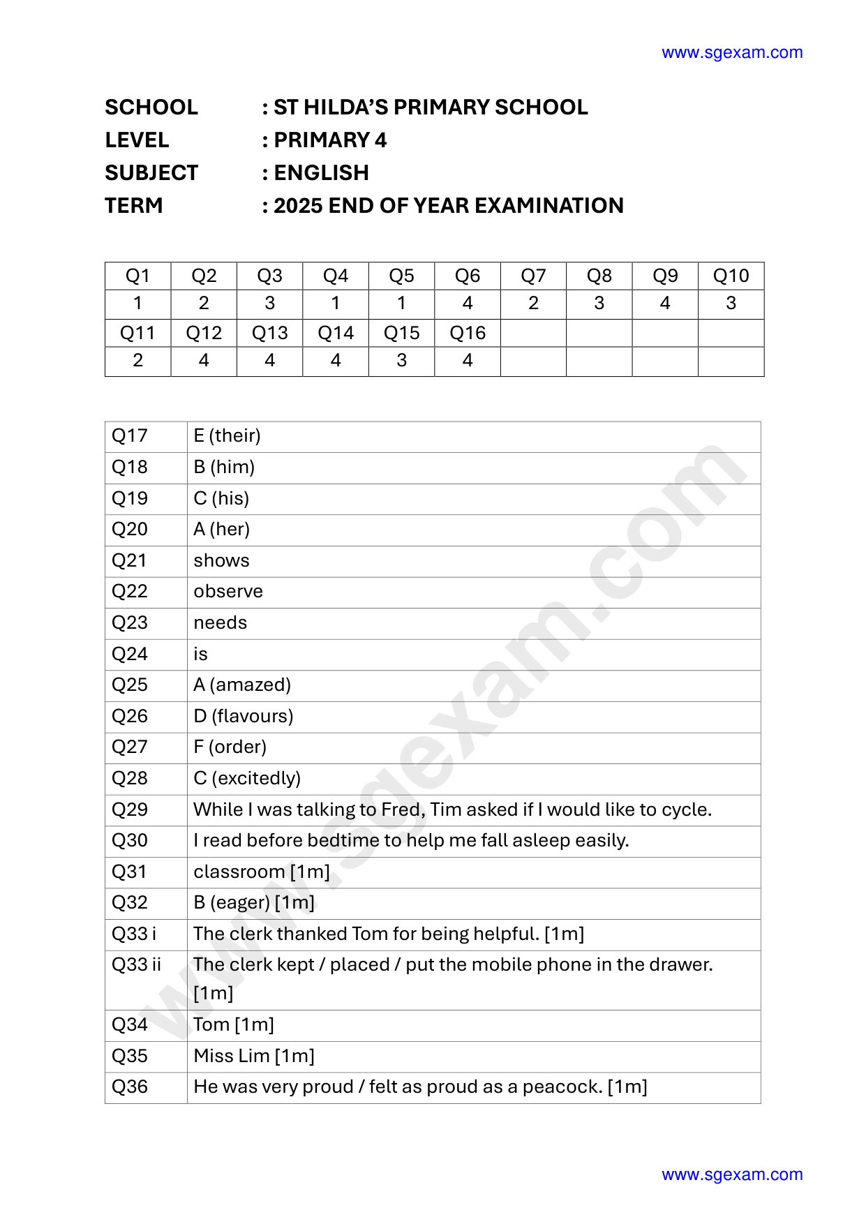 Answer Page 25