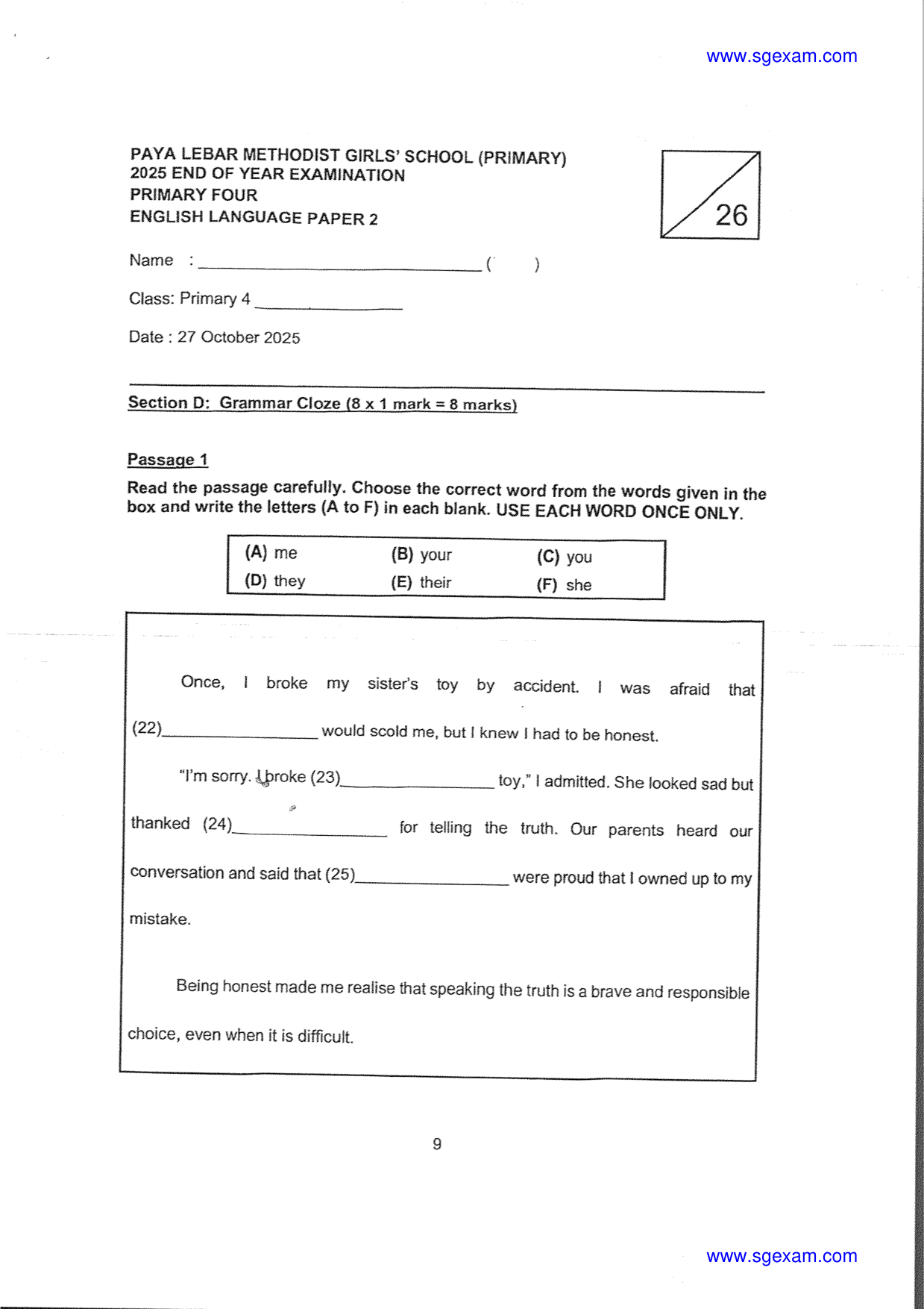 Answer Page 11