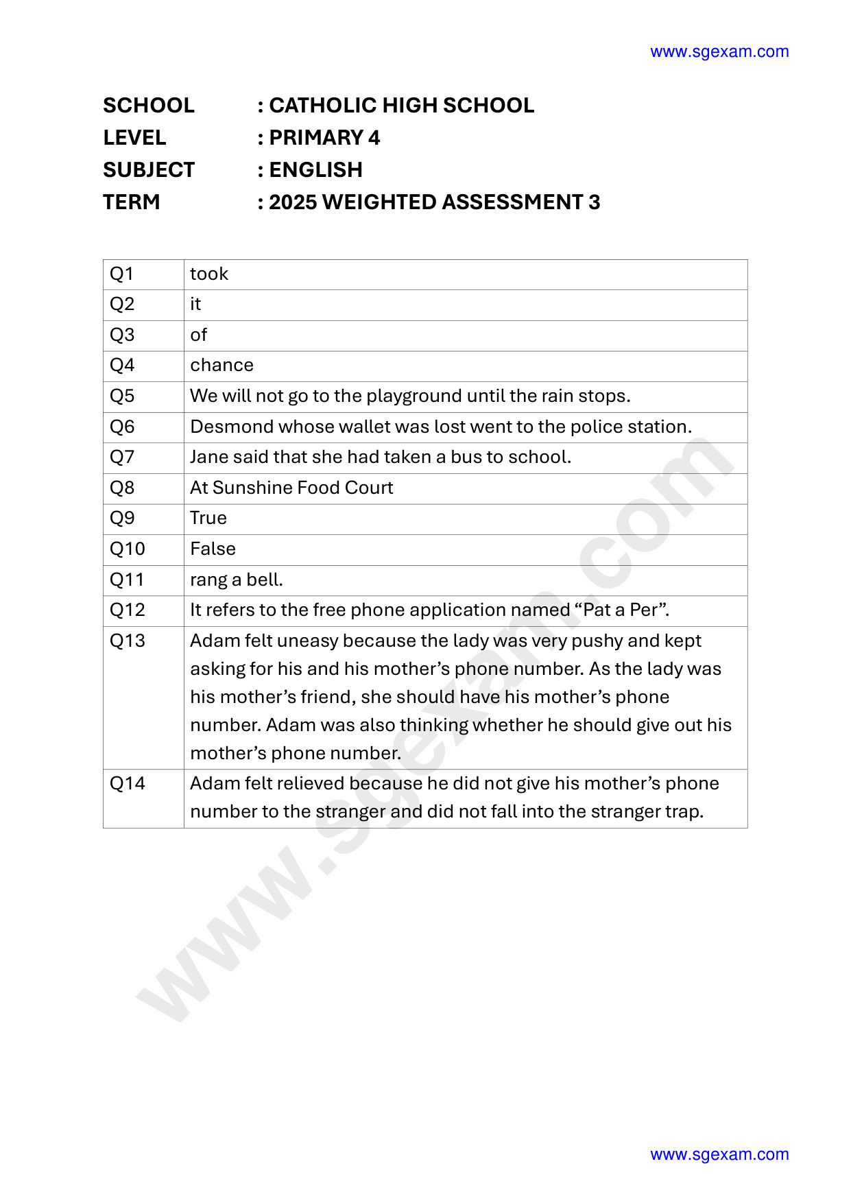 Answer Page 5