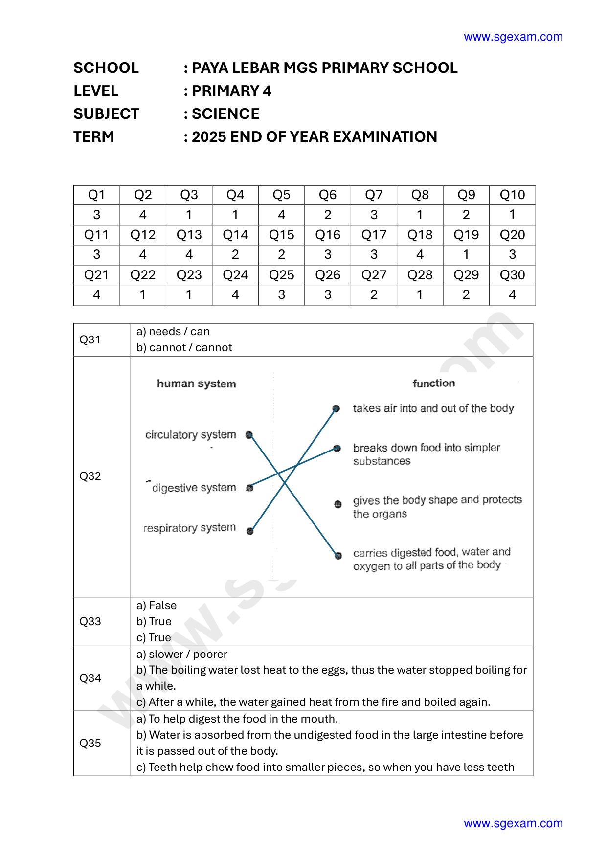 Answer Page 31