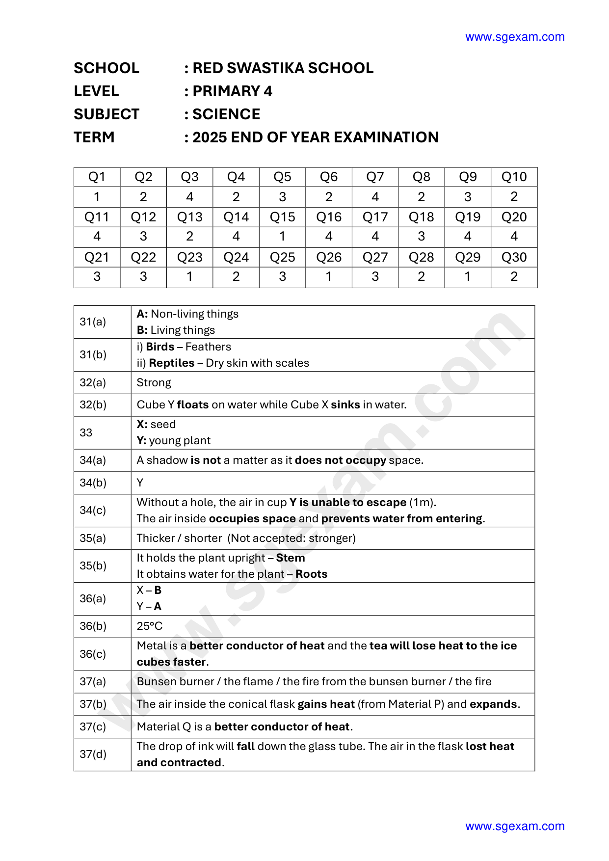 Answer Page 33