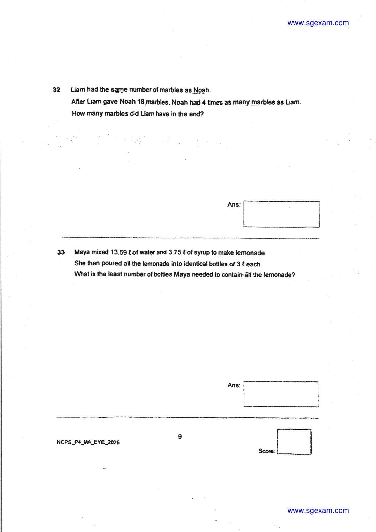 Answer Page 18