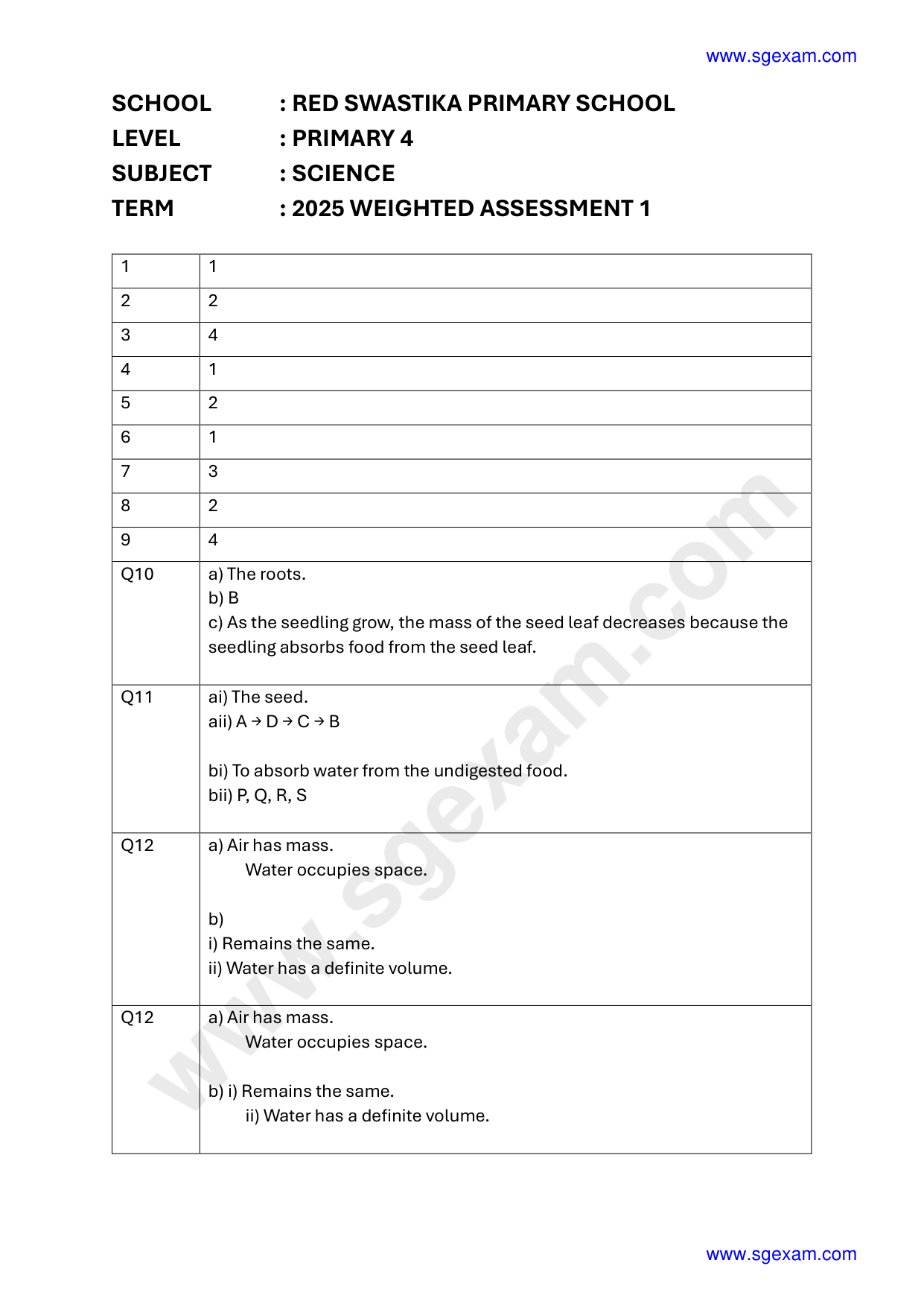 Answer Page 11