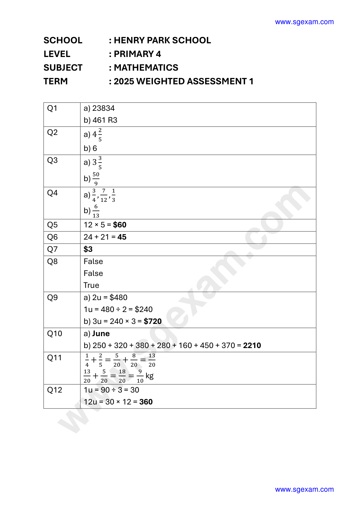 Answer Page 11