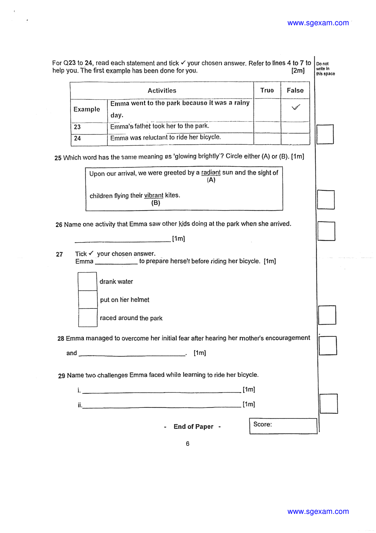 Answer Page 7