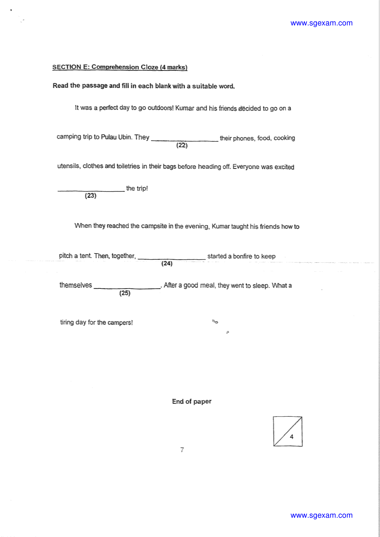 Answer Page 7