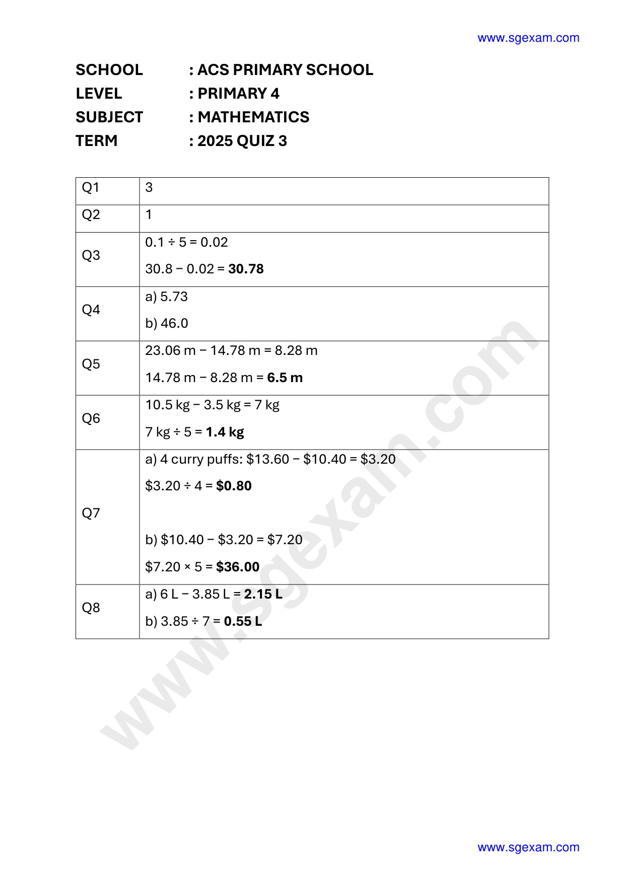 Answer Page 7