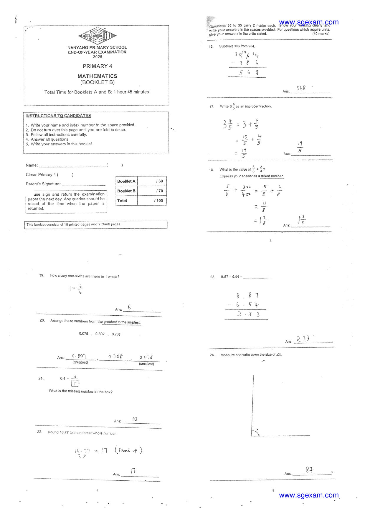 Answer Page 32