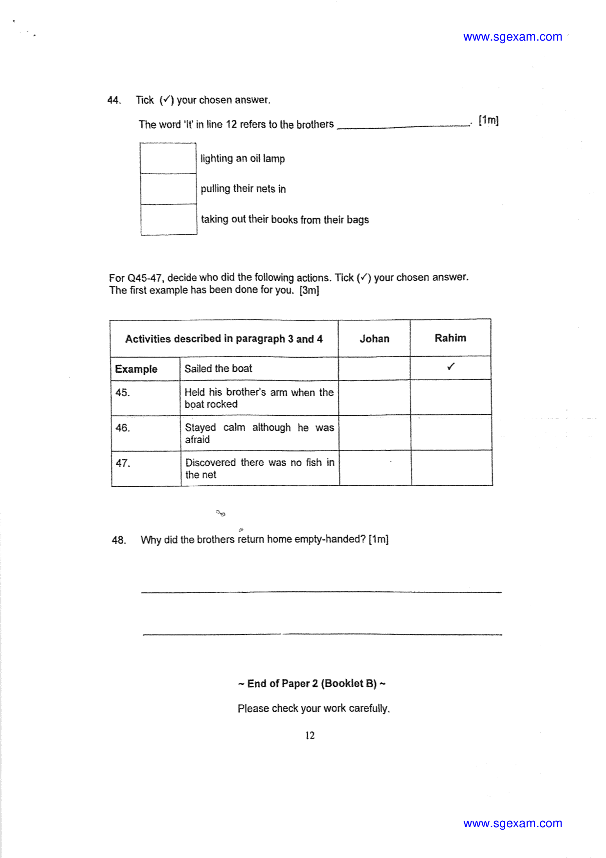 Answer Page 19